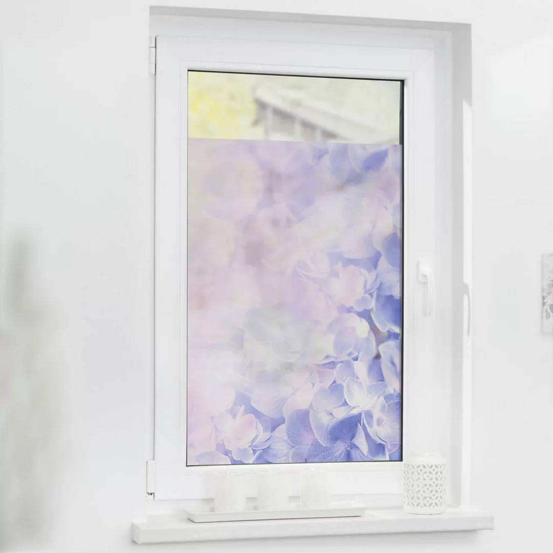 LICHTBLICK Fensterfolie Hortensie Blüten Hortensie pastell lila B/L: ca. 50 günstig online kaufen