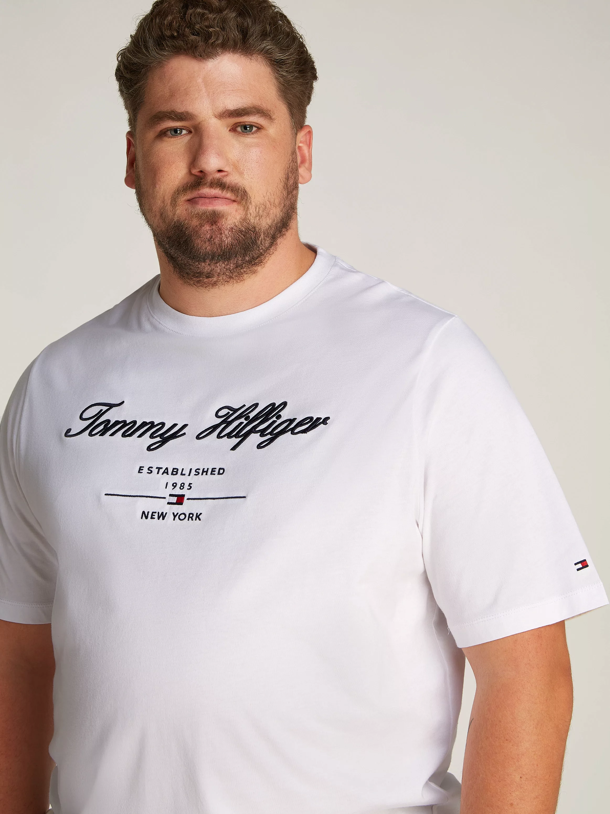 Tommy Hilfiger Big & Tall Rundhalsshirt BT-SCRIPT LOGO TEE-B in Großen Größ günstig online kaufen