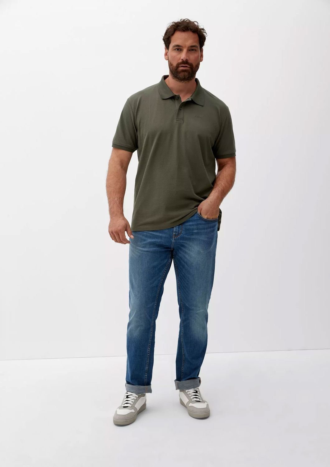 s.Oliver Kurzarmshirt Poloshirt aus Baumwollpiqué Stickerei günstig online kaufen