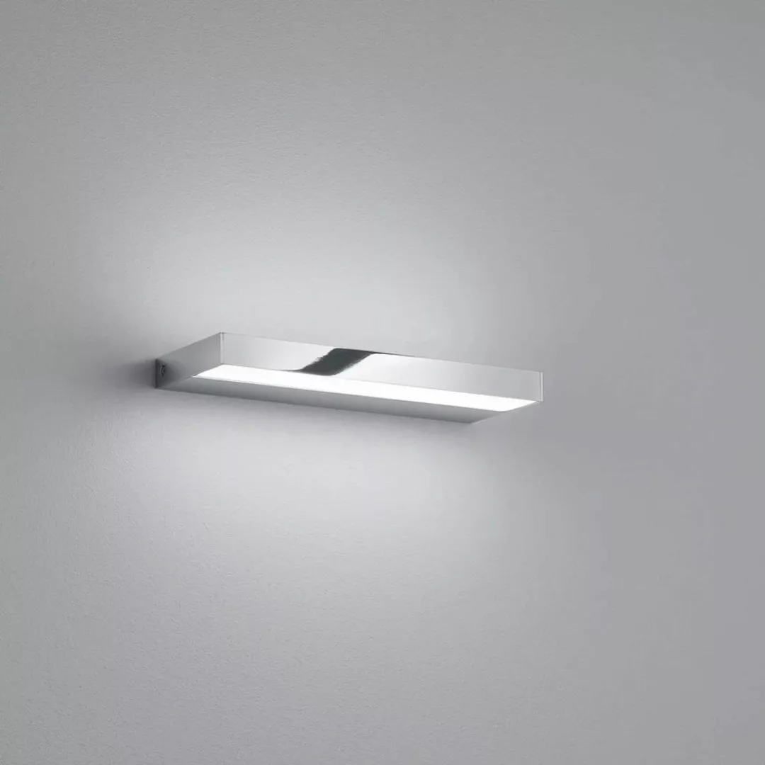 LED Wandleuchte Slate in Chrom und Transparent-satiniert 6W 270lm IP44 300m günstig online kaufen
