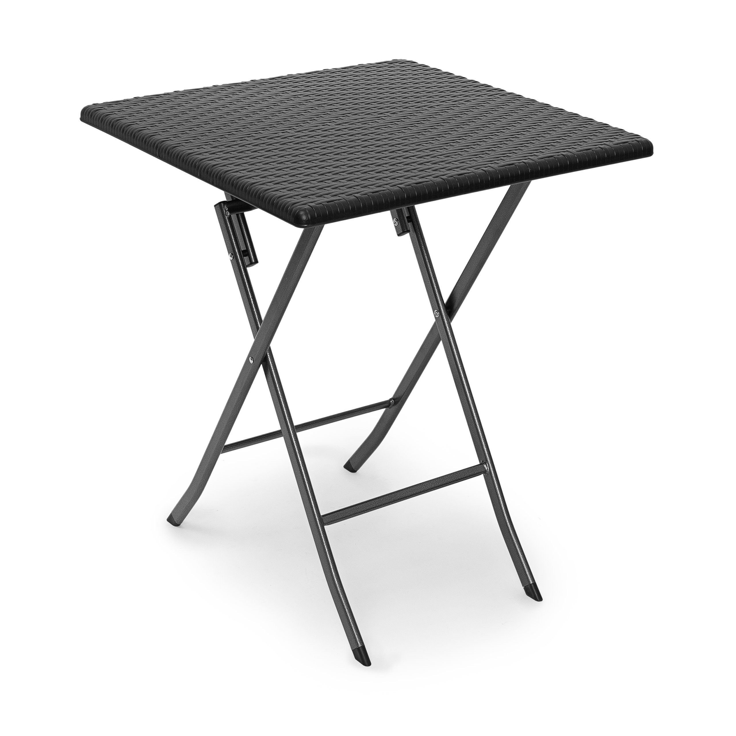 relaxdays Klapptisch Gartentisch klappbar BASTIAN, Schwarz günstig online kaufen