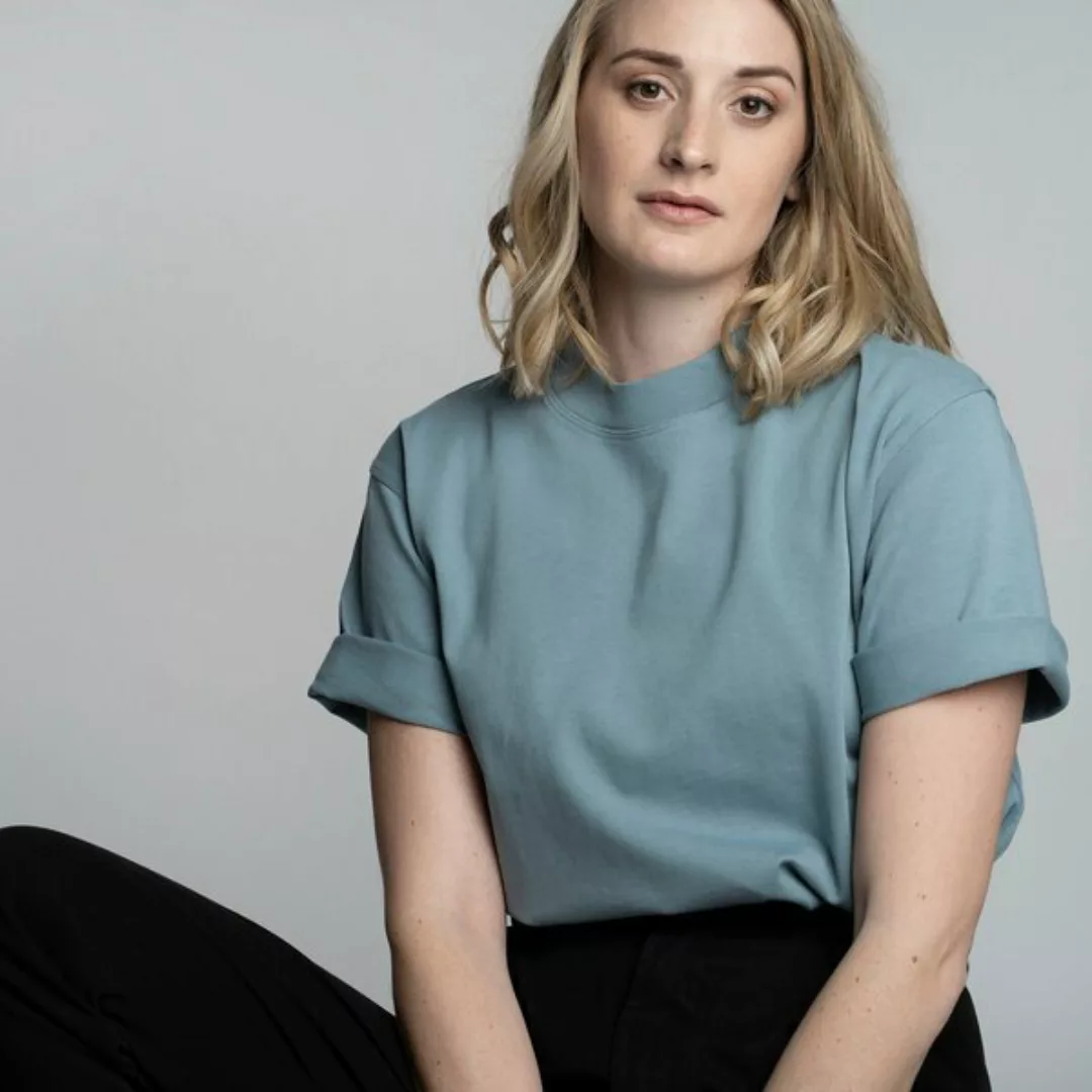 Jenniver - Sweatshirt Aus Biobaumwolle, Beige/blau günstig online kaufen