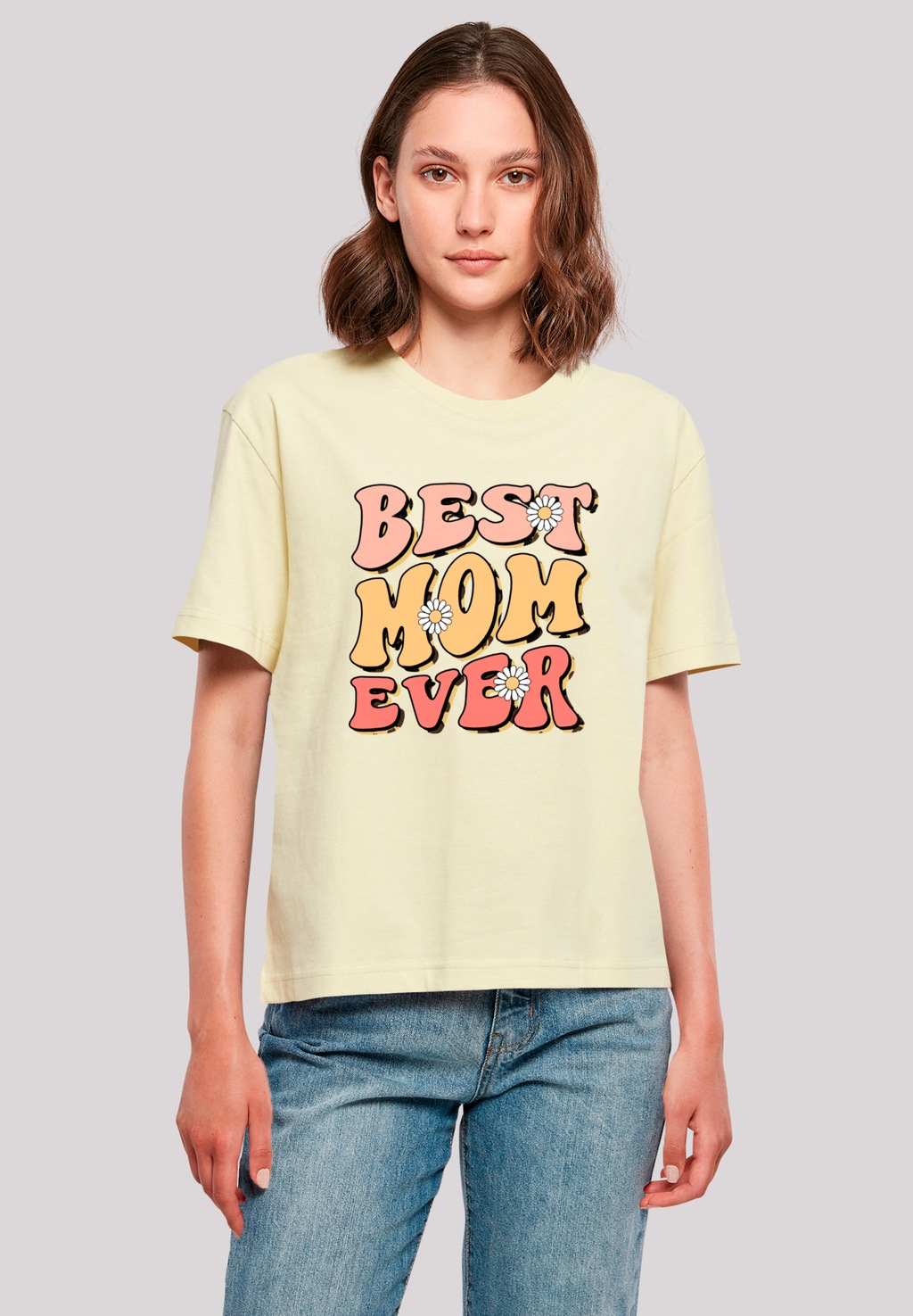 F4NT4STIC T-Shirt "Mothers Day Best Mom Ever Retro Typography Floral Accent günstig online kaufen