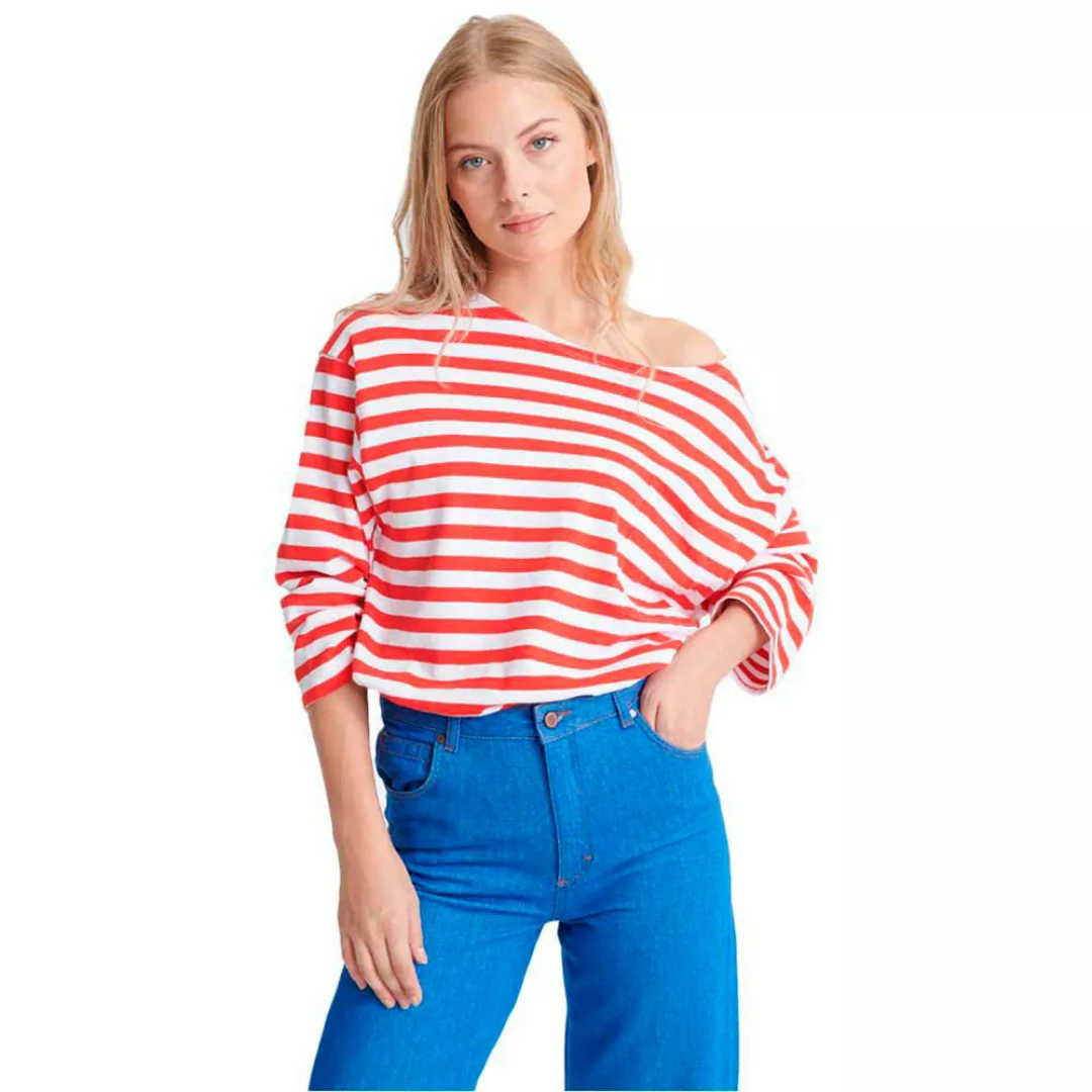 Superdry Edicruise Langarm-t-shirt M Red Stripe günstig online kaufen