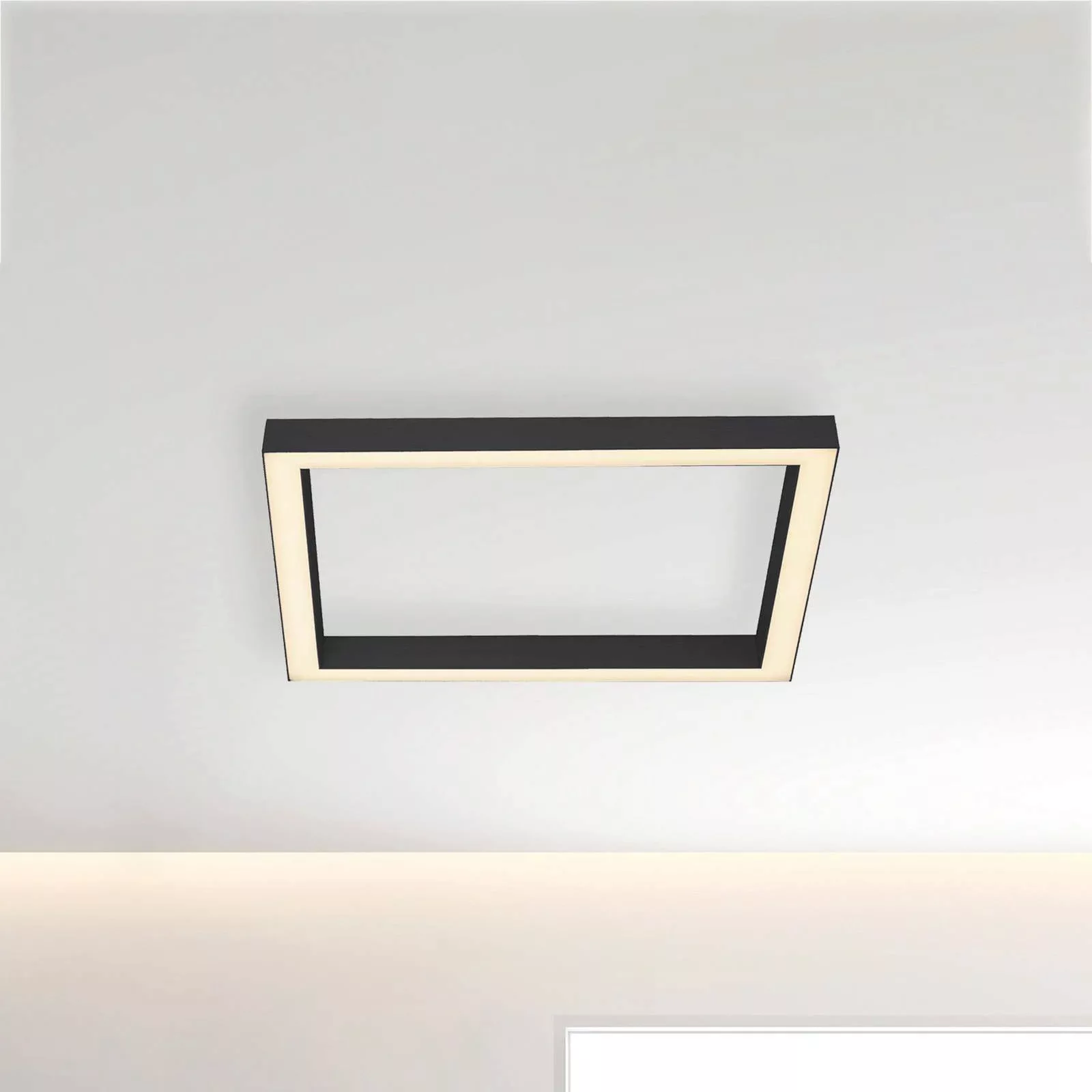 PURE Lines LED-Deckenleuchte quadratisch anthrazit günstig online kaufen