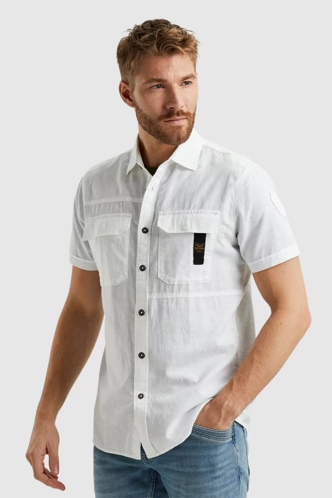 PME Legend Short Sleeve Hemd Leinen Weiss - Größe XL günstig online kaufen