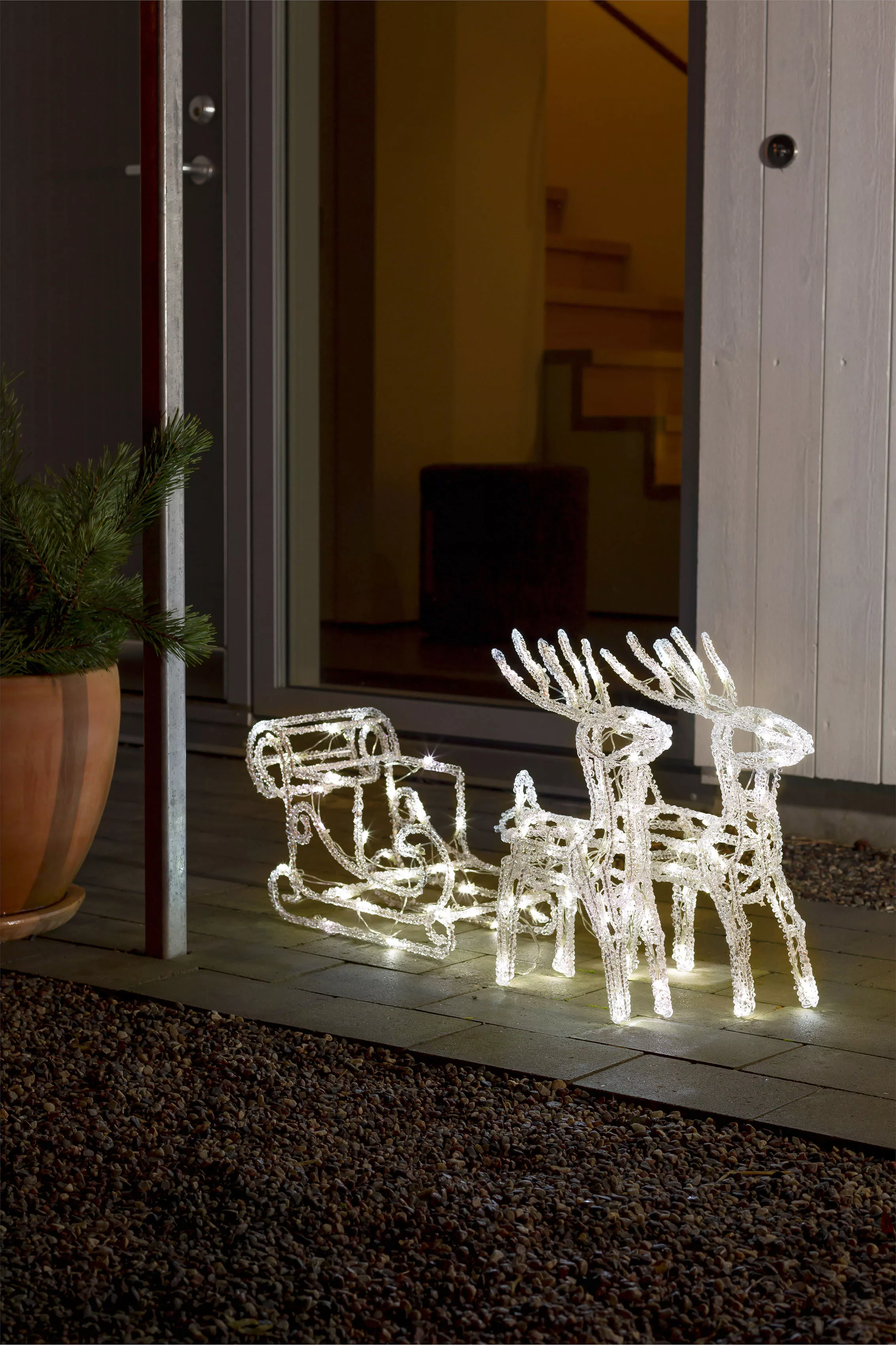 KONSTSMIDE Weihnachtsfigur "Weihnachtsdeko aussen", LED Acryl-Set "Schlitte günstig online kaufen