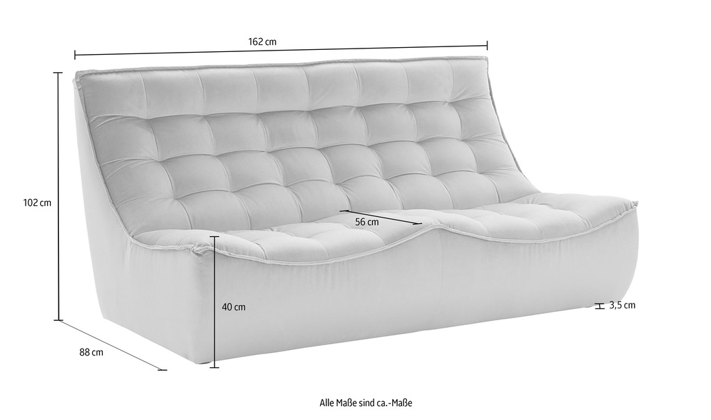 CALIA ITALIA 2-Sitzer "Banjo, italienisches Doppelsofa, als 2-Sitzer oder a günstig online kaufen