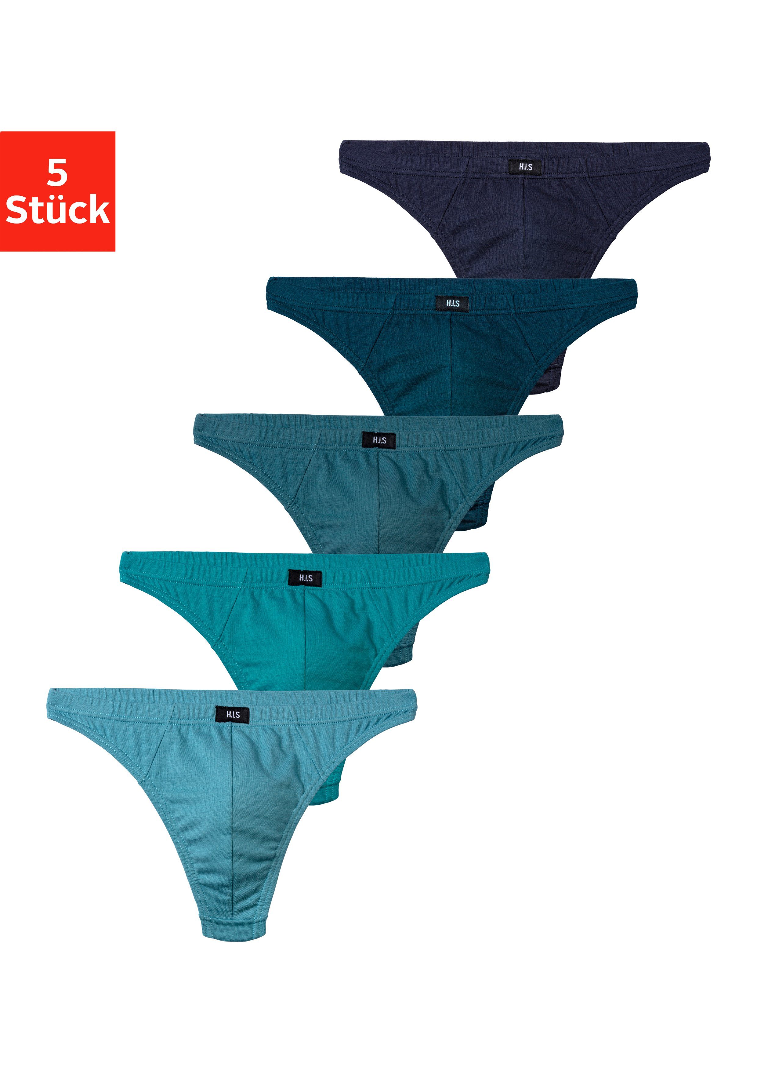 H.I.S String "Herren Unterhose", (Packung, 5 St.), in Baumwollstretch-Quali günstig online kaufen