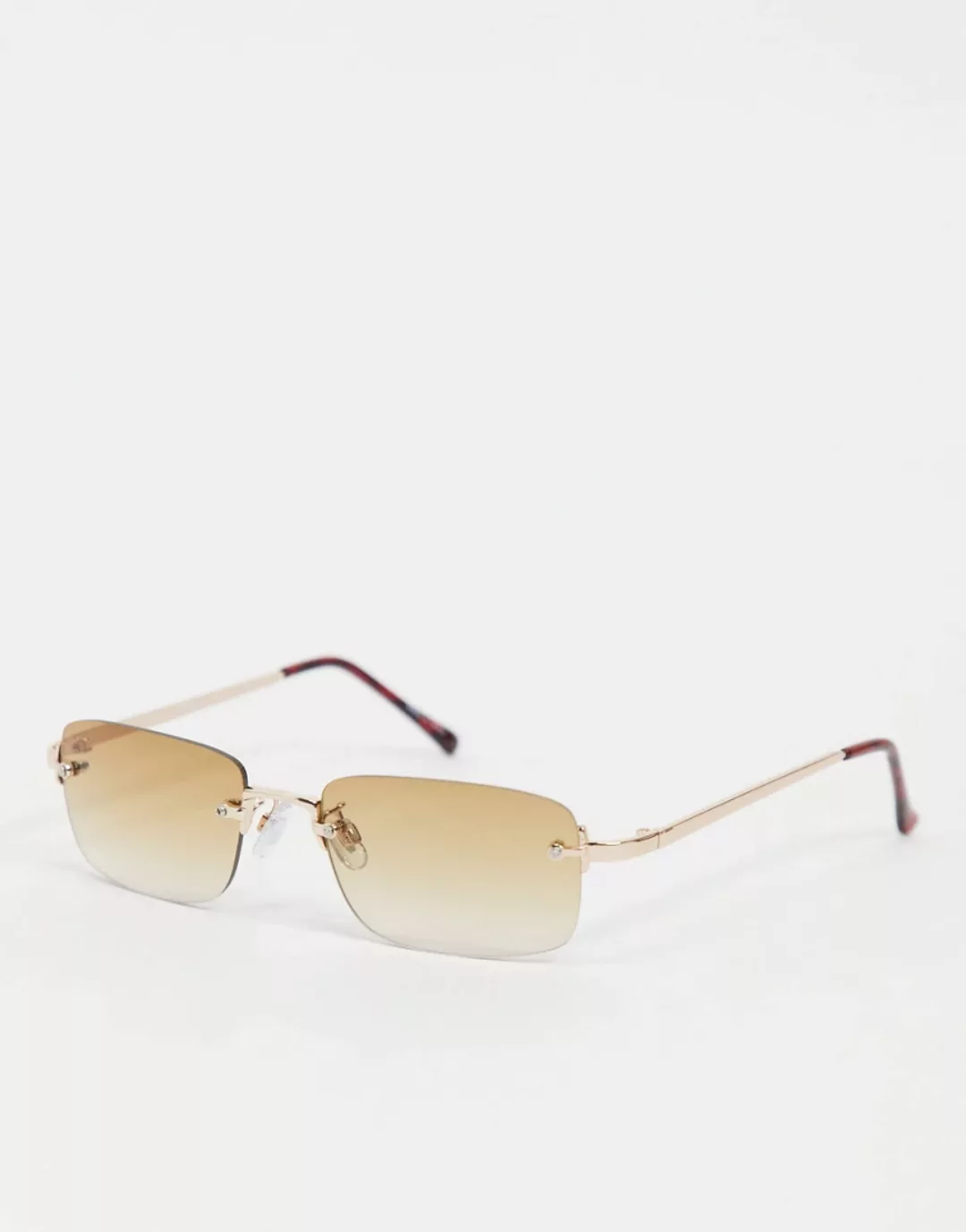 Pieces – Eckige Sonnenbrille im Stil der 90er mit getönten Gläsern in Hellb günstig online kaufen