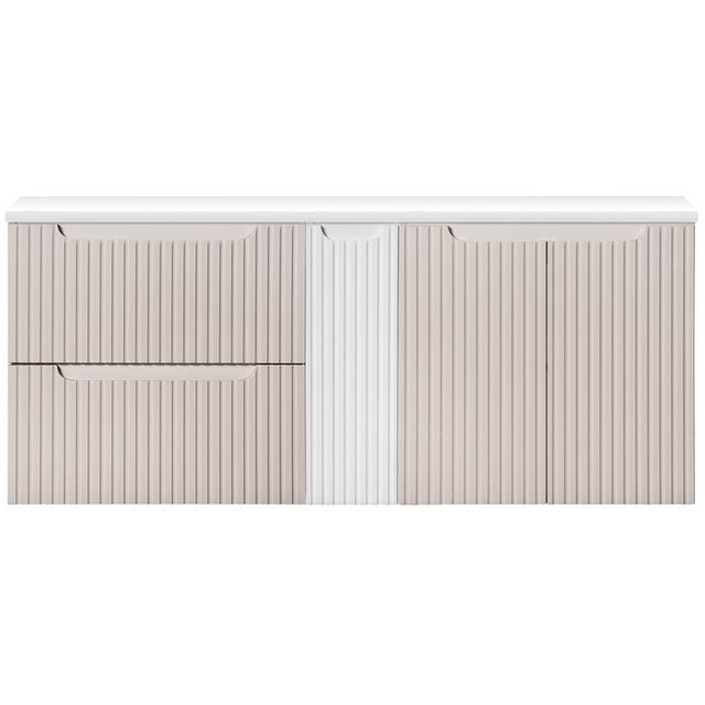 Lomadox Waschbeckenschrank NEWPORT-56-CASHMERE Waschtischunterschrank 140cm günstig online kaufen