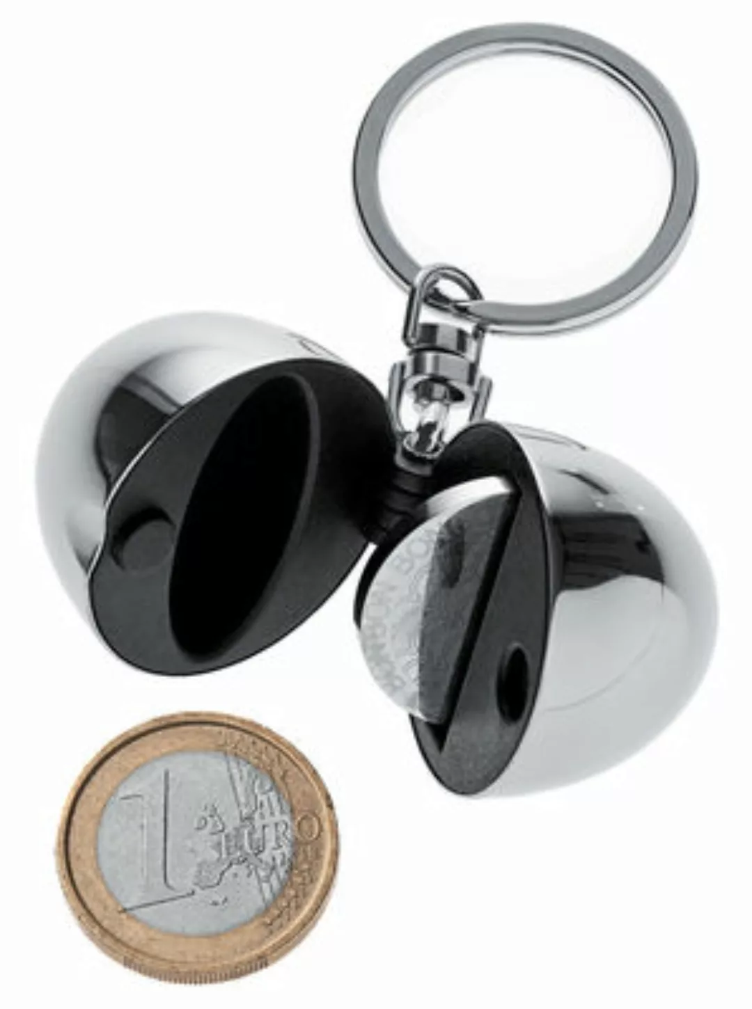 Alessi - Bon Bon Schlüsselanhänger mit Münzhalter - edelstahl/glänzend poli günstig online kaufen