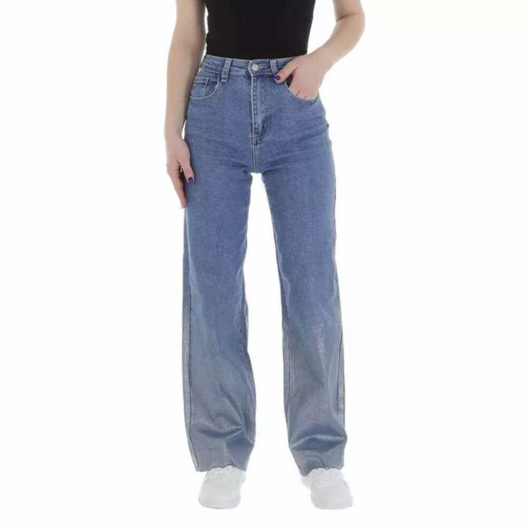Ital-Design Weite Jeans Damen Freizeit (85989834) Used-Look Stretch High Wa günstig online kaufen