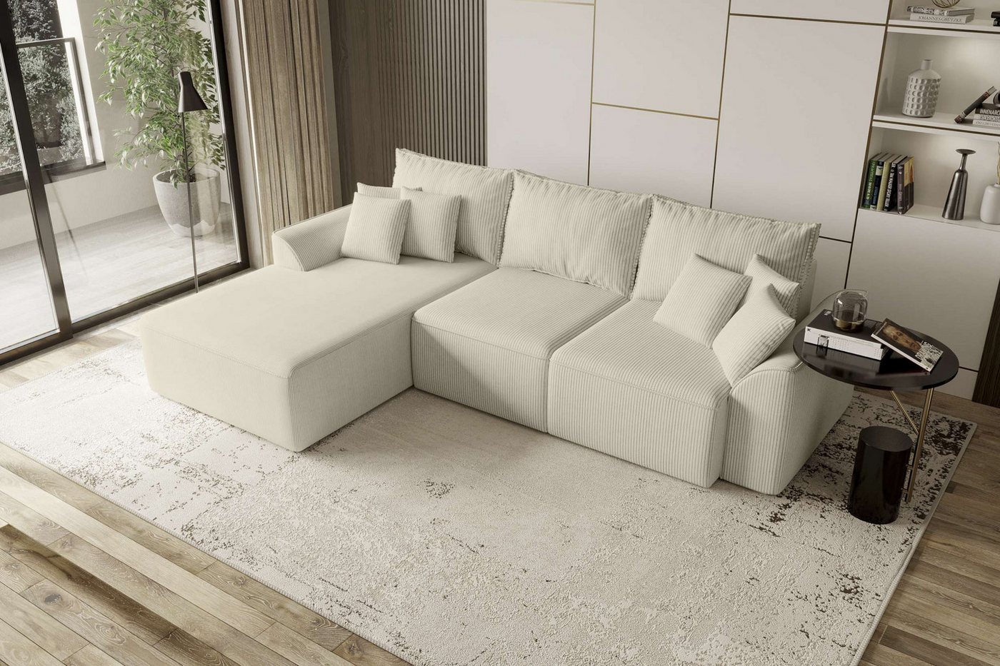 99rooms Ecksofa Gusto, Sofa L-Form, Eckcouch, mit abnehmbaren Kissen, Rundu günstig online kaufen