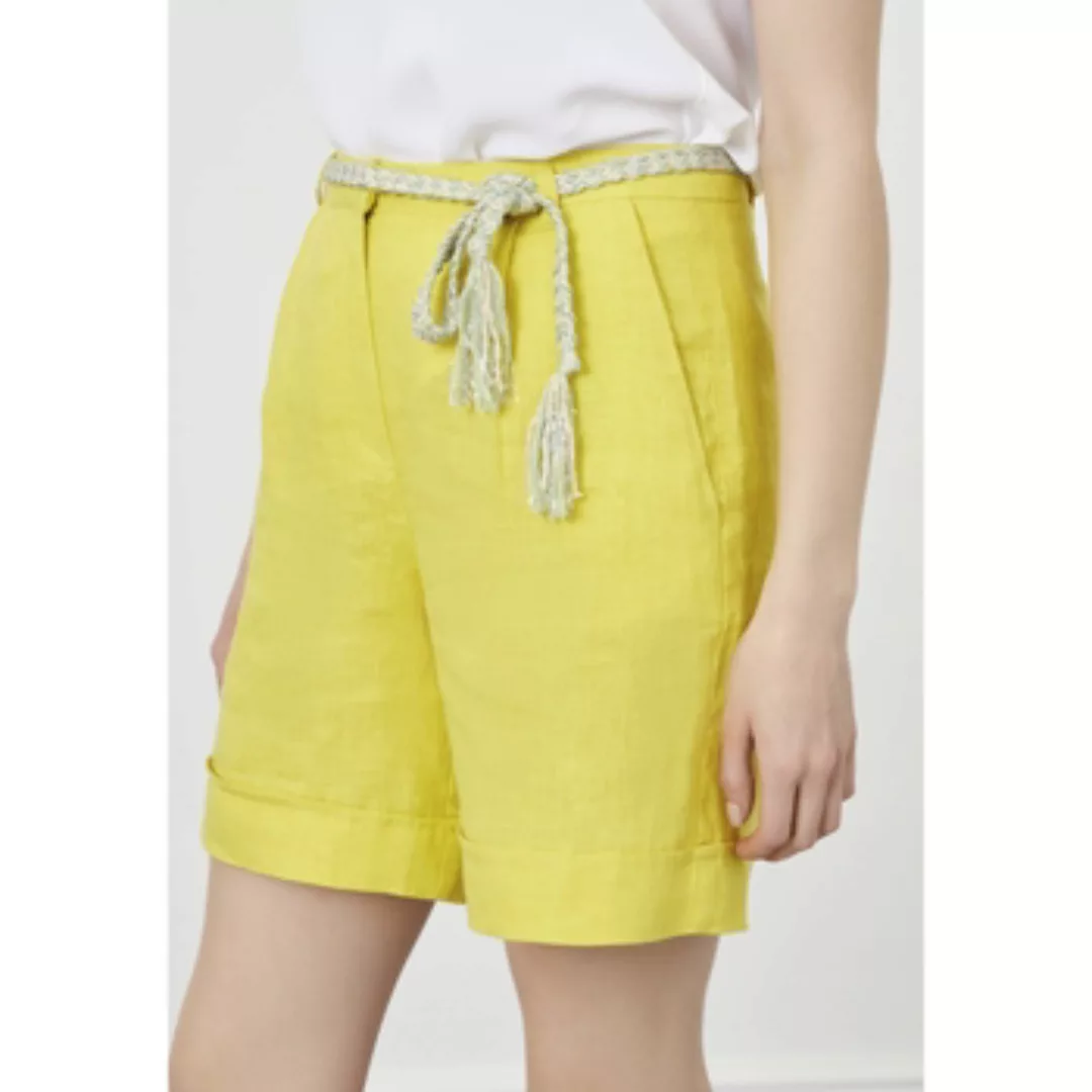 Just Like You  Shorts Yellow Belted Turn up Shorts günstig online kaufen