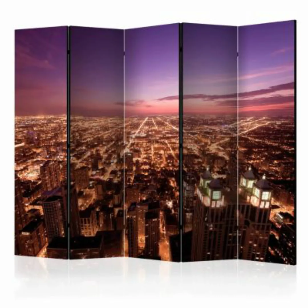 artgeist Paravent Chicago Panorama II [Room Dividers] mehrfarbig Gr. 225 x günstig online kaufen