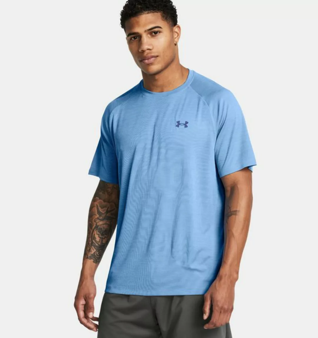 Under Armour® Kurzarmshirt UA TECH TEXTURED SS 465 HARBOR BLUE günstig online kaufen