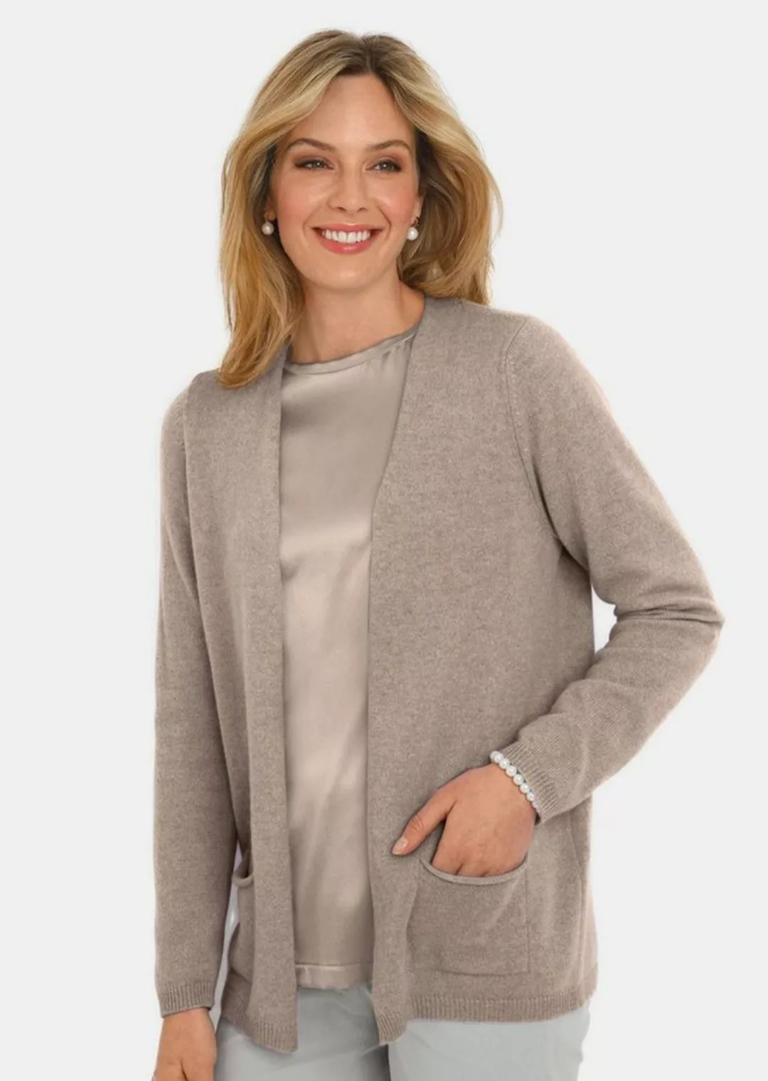 GOLDNER Strickjacke Kurzgröße: Kaschmir-Longstrickjacke günstig online kaufen