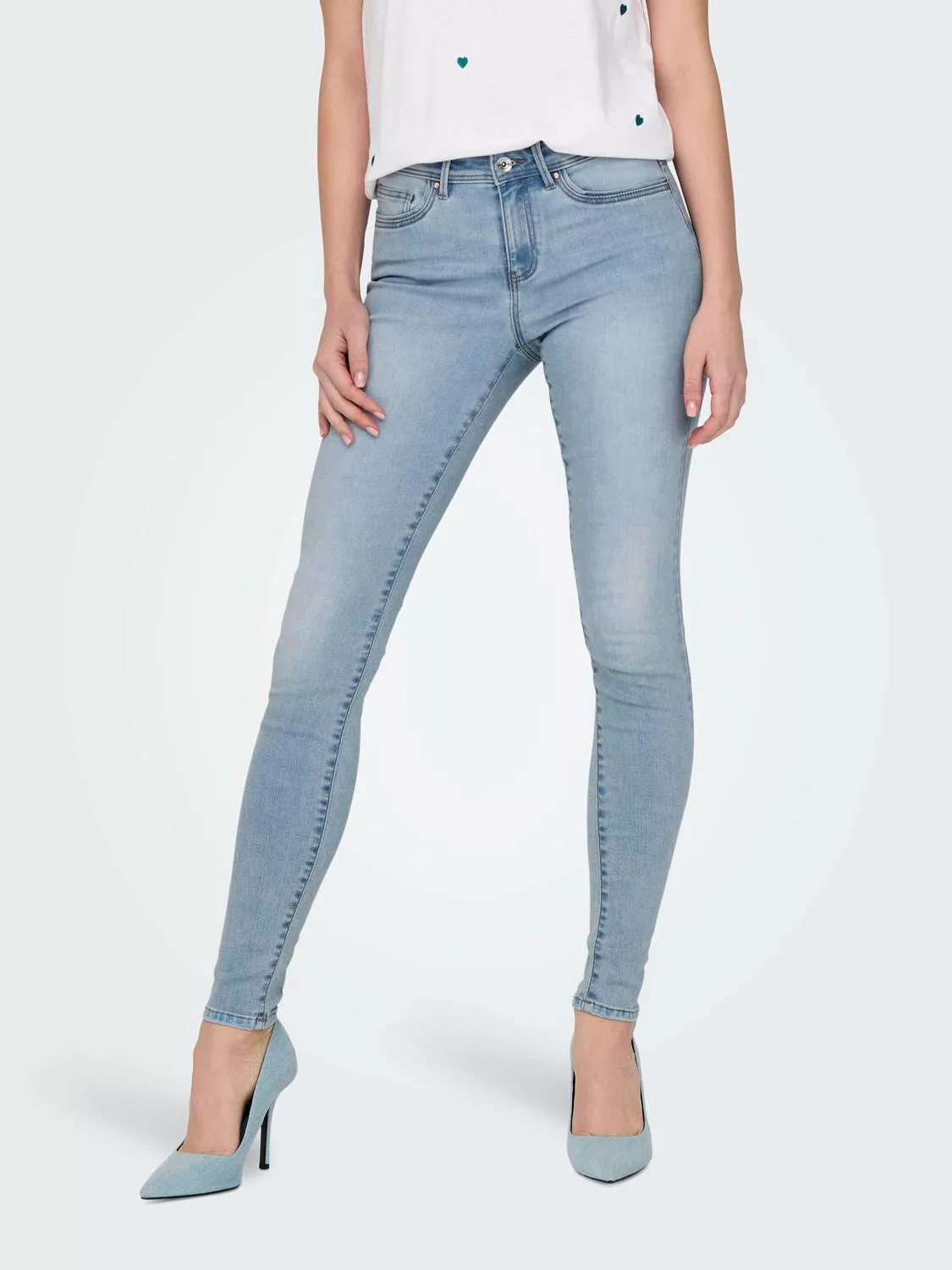 ONLY Skinny-fit-Jeans "ONLWAUW MID SKINNY DNM BJ639 NOOS" günstig online kaufen