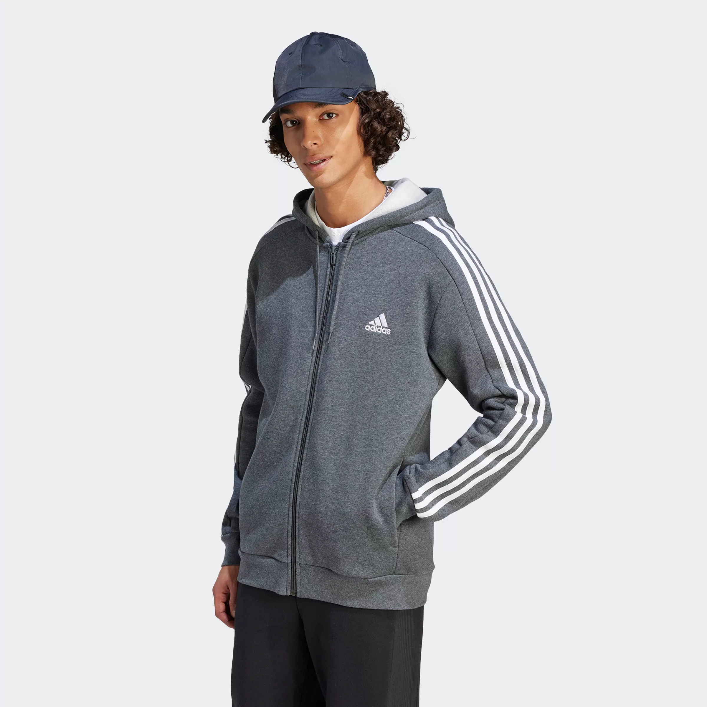 adidas Sportswear Kapuzensweatjacke "ESSENTIALS 3STREIFEN KAPUZENJACKE", an günstig online kaufen