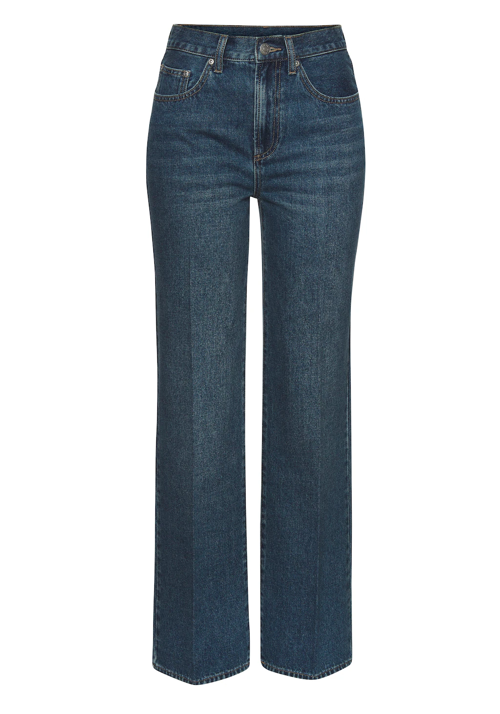 LASCANA Weite Jeans, mit hohem Bund und 5-Pocket-Style, Wide-Leg Jeans günstig online kaufen