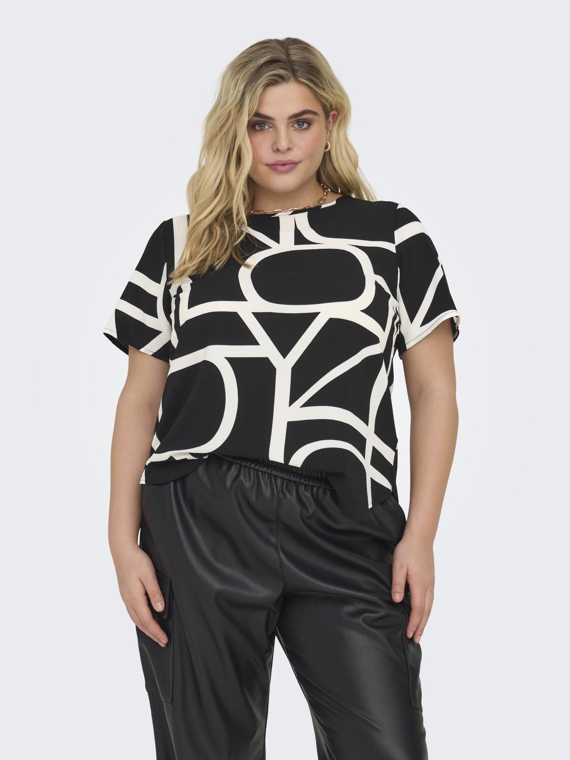 ONLY CARMAKOMA Shirtbluse "CARVICA SS TOP WVN NOOS" günstig online kaufen