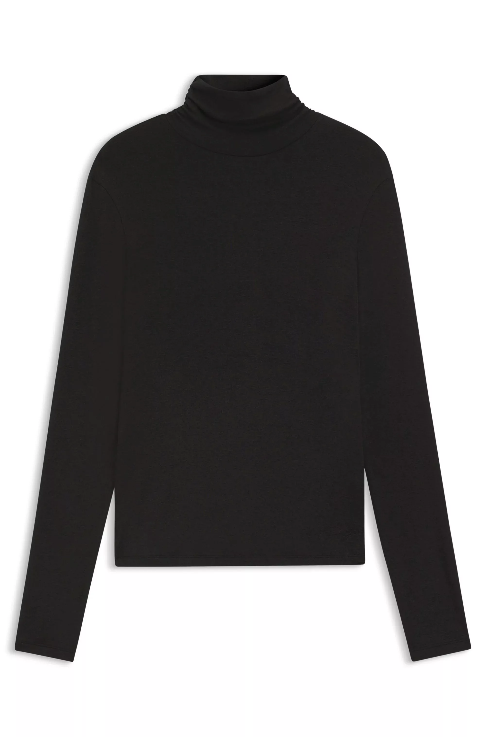 BOSS ORANGE Langarmshirt "Eliana Premium Damenmode", mit Turtle Neck, Slim günstig online kaufen