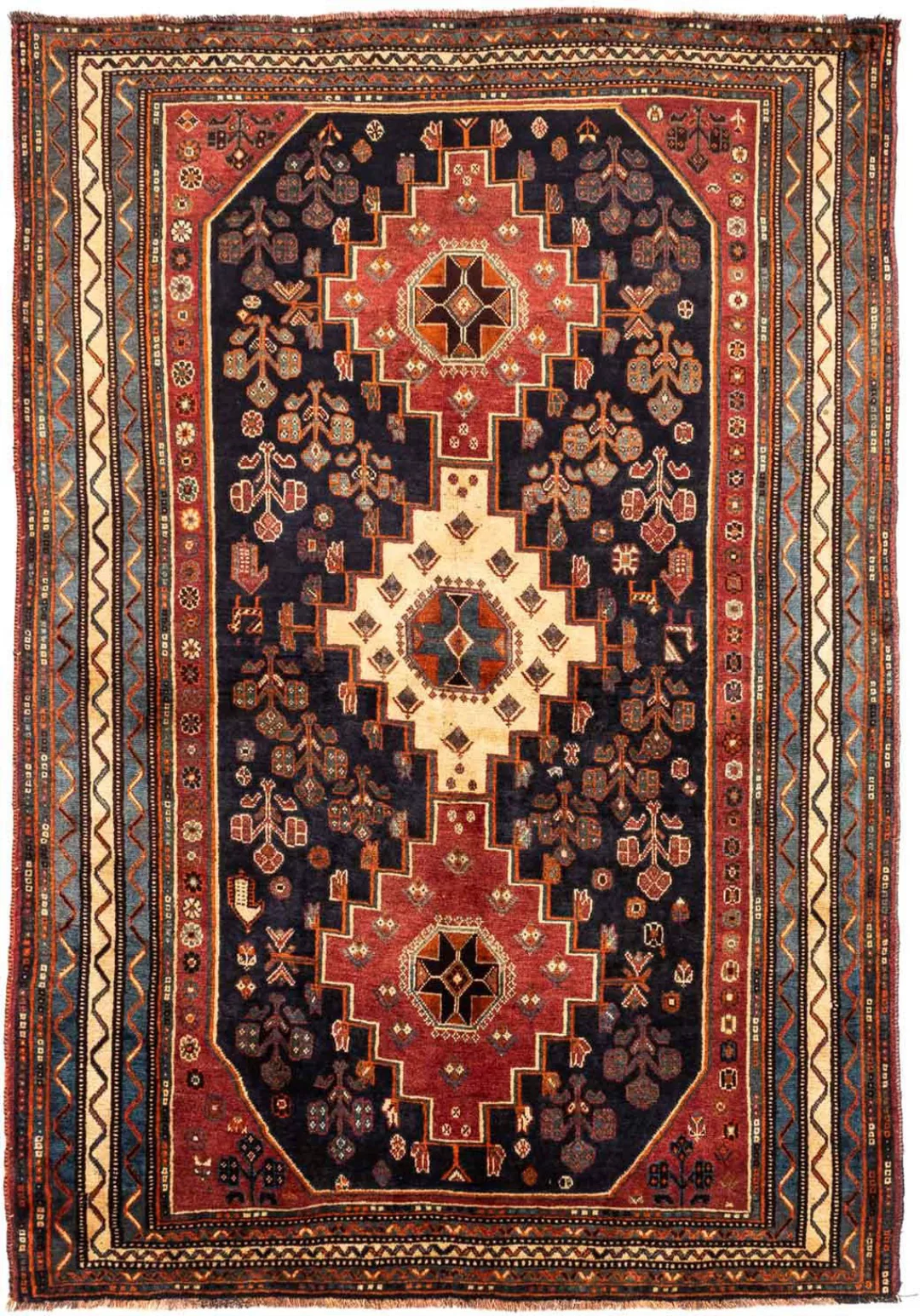 morgenland Wollteppich »Shiraz Medaillon 250 x 153 cm«, rechteckig günstig online kaufen