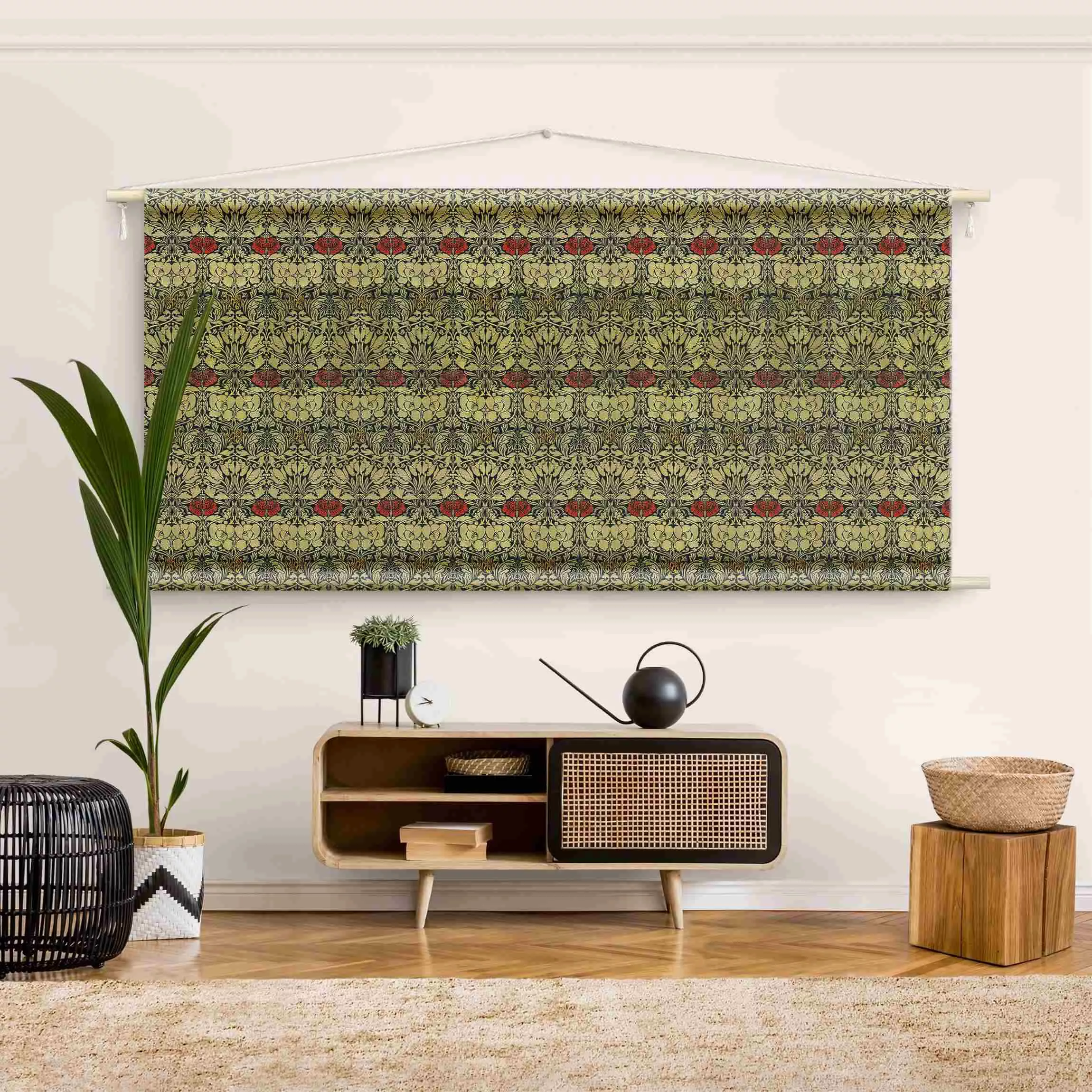 Wandteppich William Morris Muster detailliert günstig online kaufen