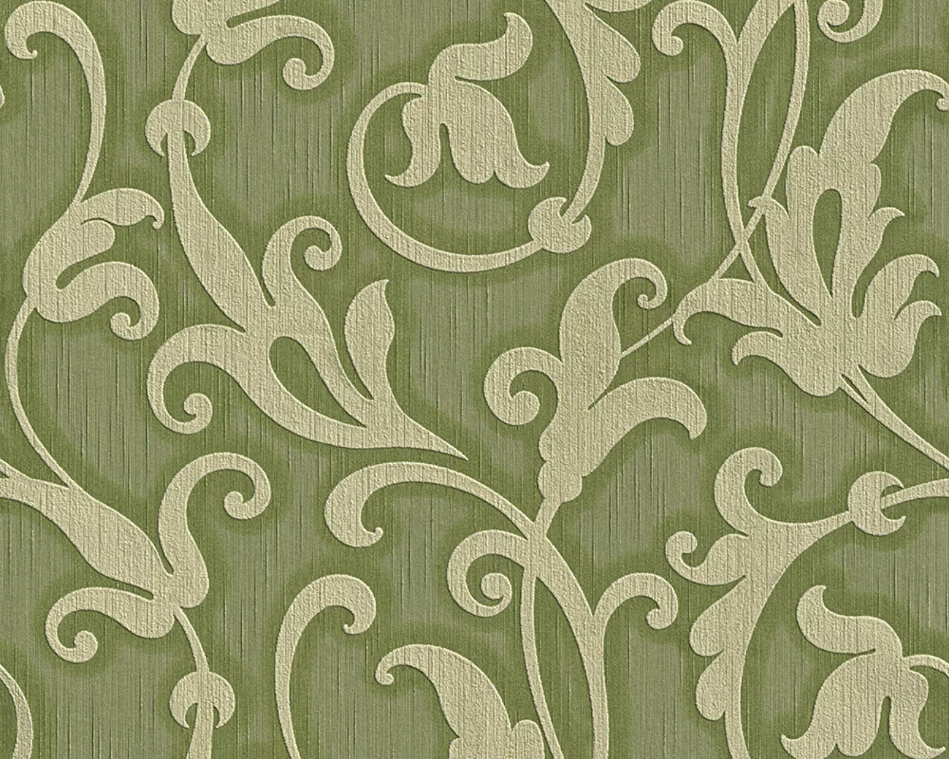 Bricoflor Lila Textiltapete mit Blätter Design Ornament Vliestapete in Viol günstig online kaufen