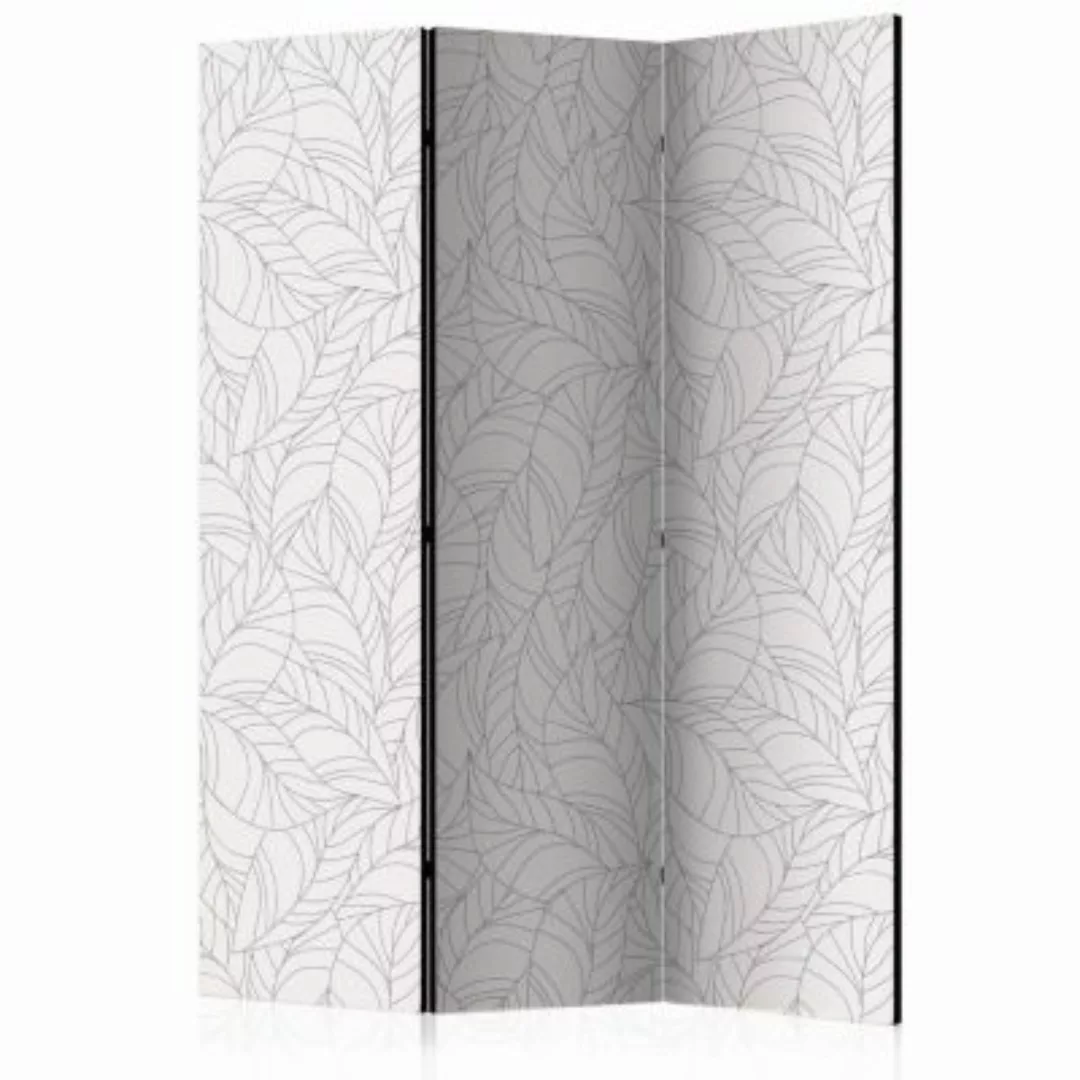 artgeist Paravent Colourless Leaves [Room Dividers] schwarz/beige Gr. 135 x günstig online kaufen