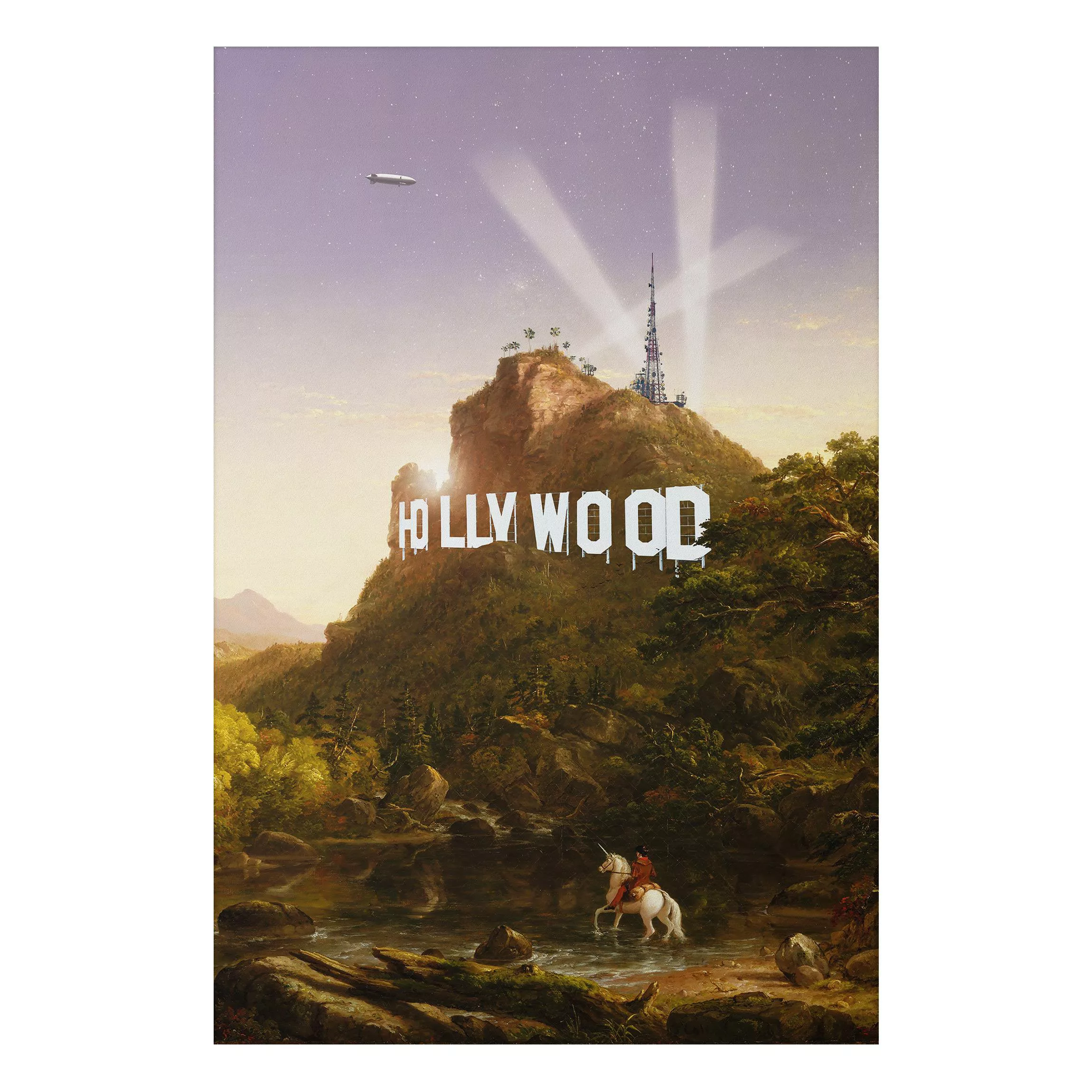 Alu-Dibond Bild Natur & Landschaft - Hochformat 2:3 Gemälde Hollywood günstig online kaufen