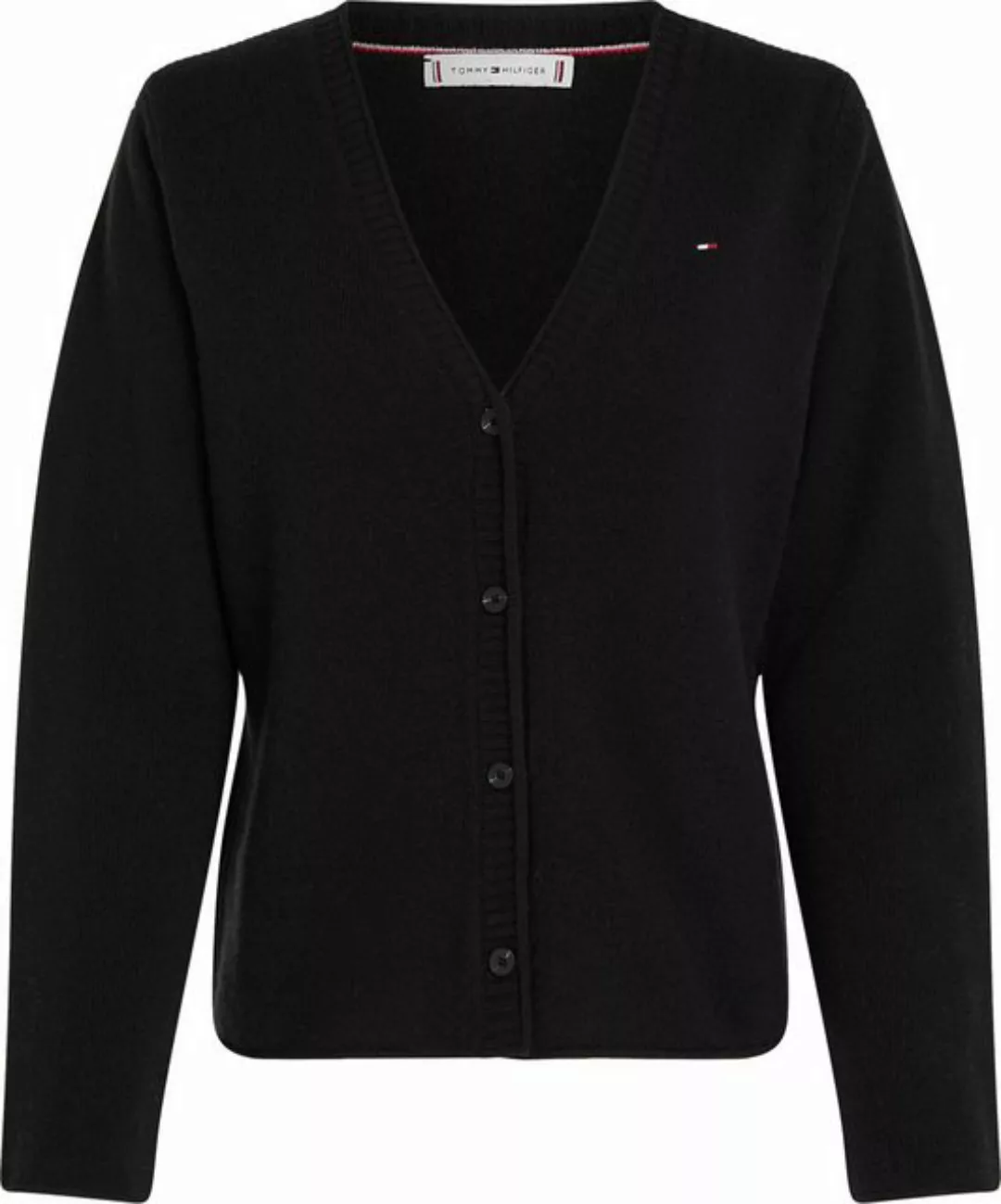 Tommy Hilfiger Strickjacke SOFT WOOL V-NK CARDIGAN mit V-Ausschnitt, 100% W günstig online kaufen