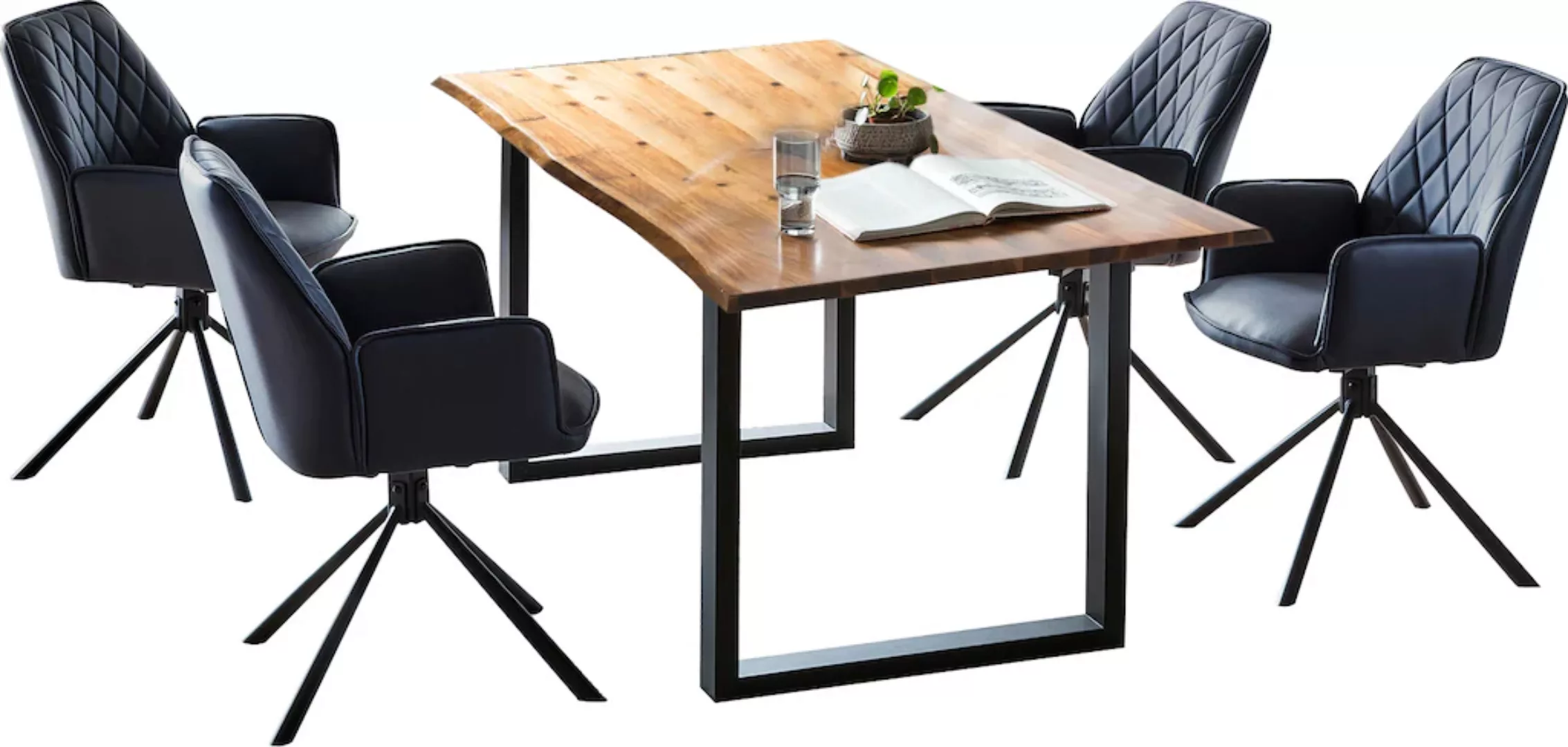 SalesFever Essgruppe, (Set, 5 tlg.), Stühle mit 360 Drehplatte unter der Si günstig online kaufen