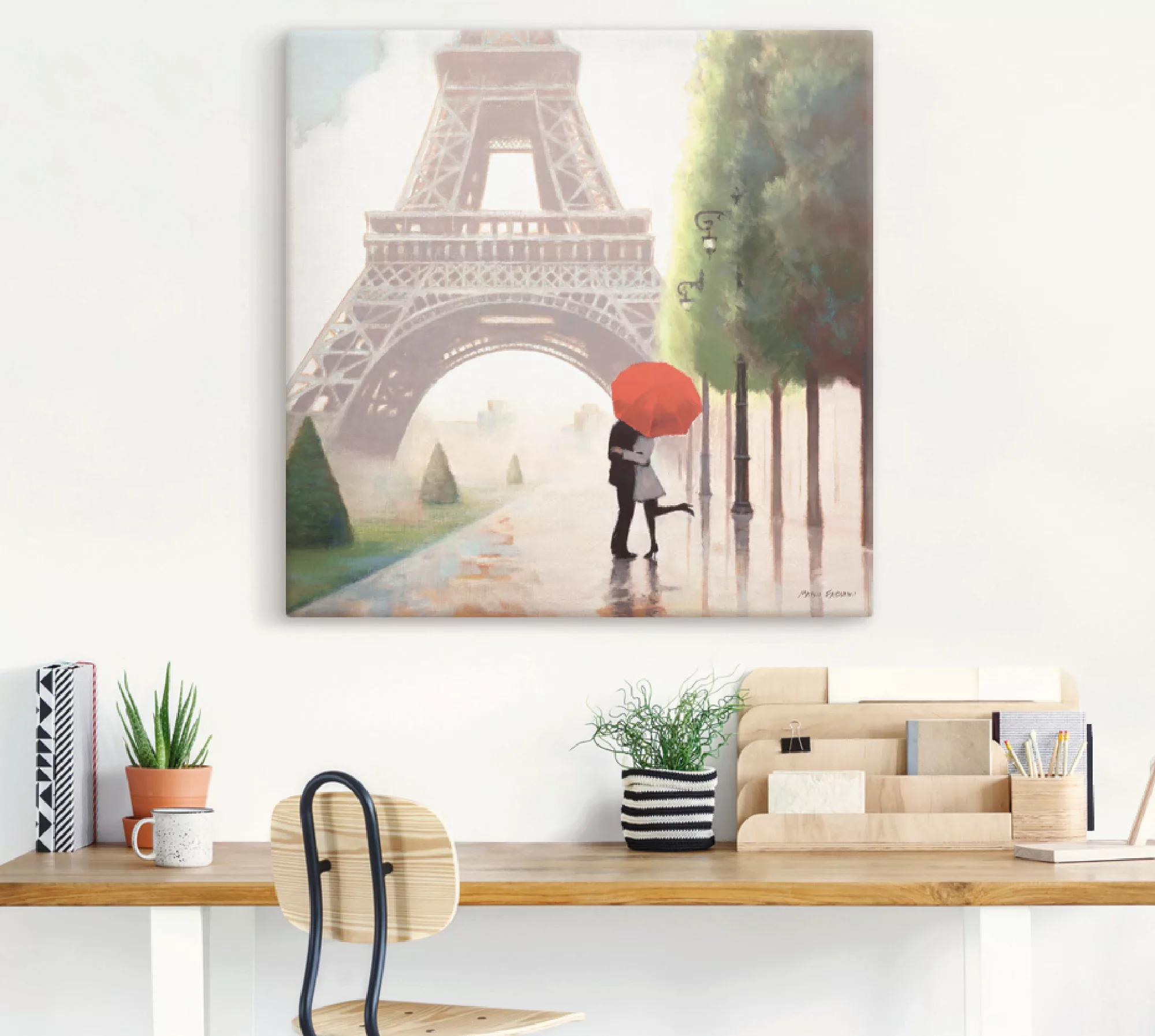 Artland Wandbild "Paris Romanze II", Gebäude, (1 St.), als Leinwandbild, Po günstig online kaufen