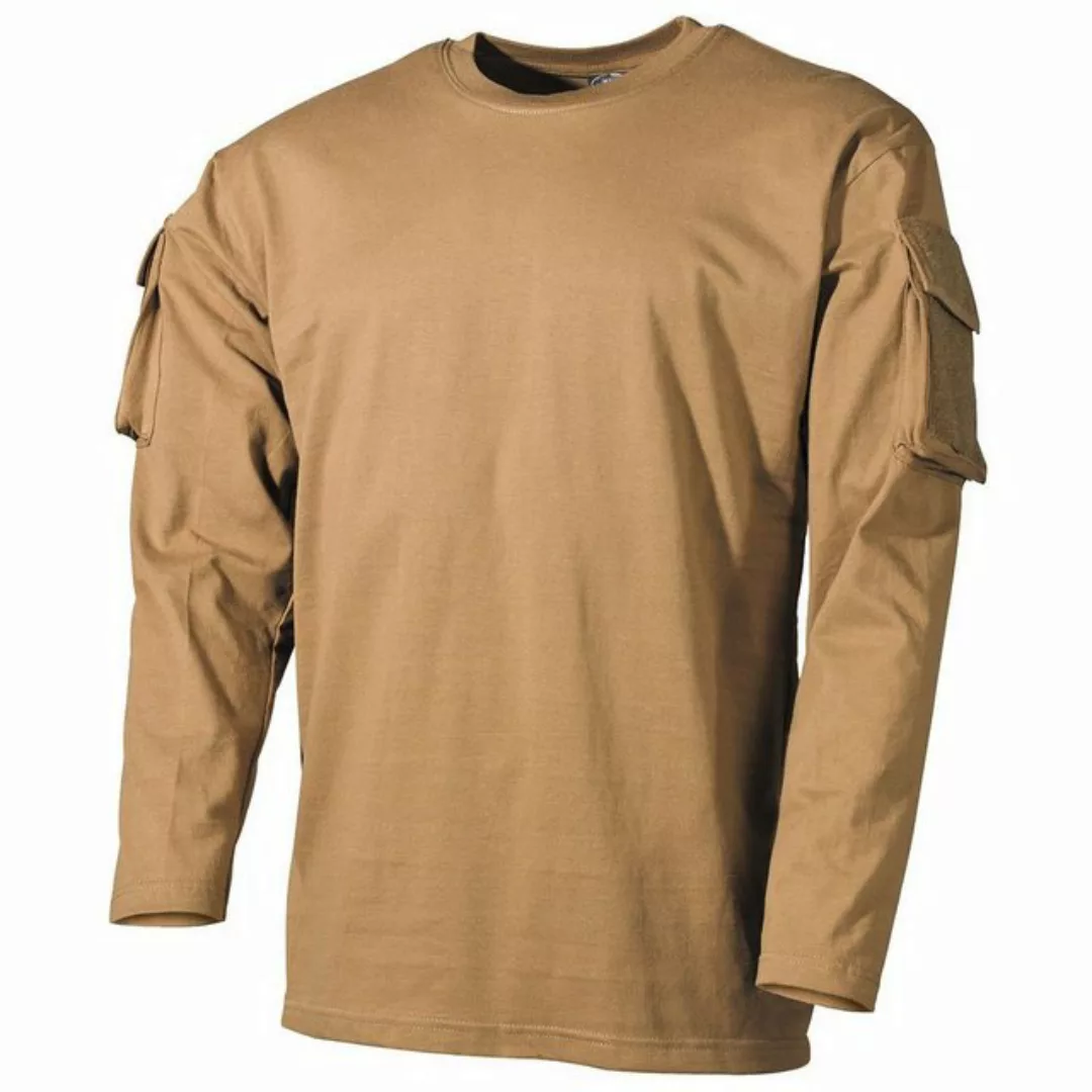 MFH T-Shirt Outdoor Langarm-Shirt coyote tan mit Ärmeltaschen günstig online kaufen