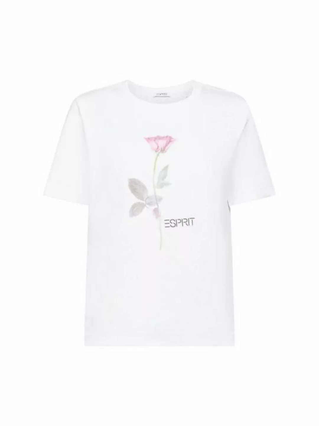 Esprit T-Shirt Baumwoll-T-Shirt mit Grafikprint (1-tlg) günstig online kaufen