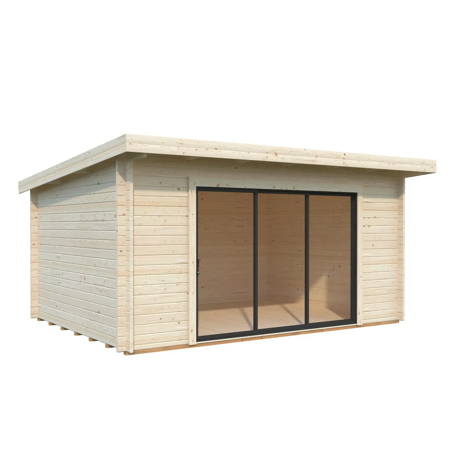 Palmako Gartenhaus Lea Slide Plus Naturbelassen 450 cm x 330 cm günstig online kaufen