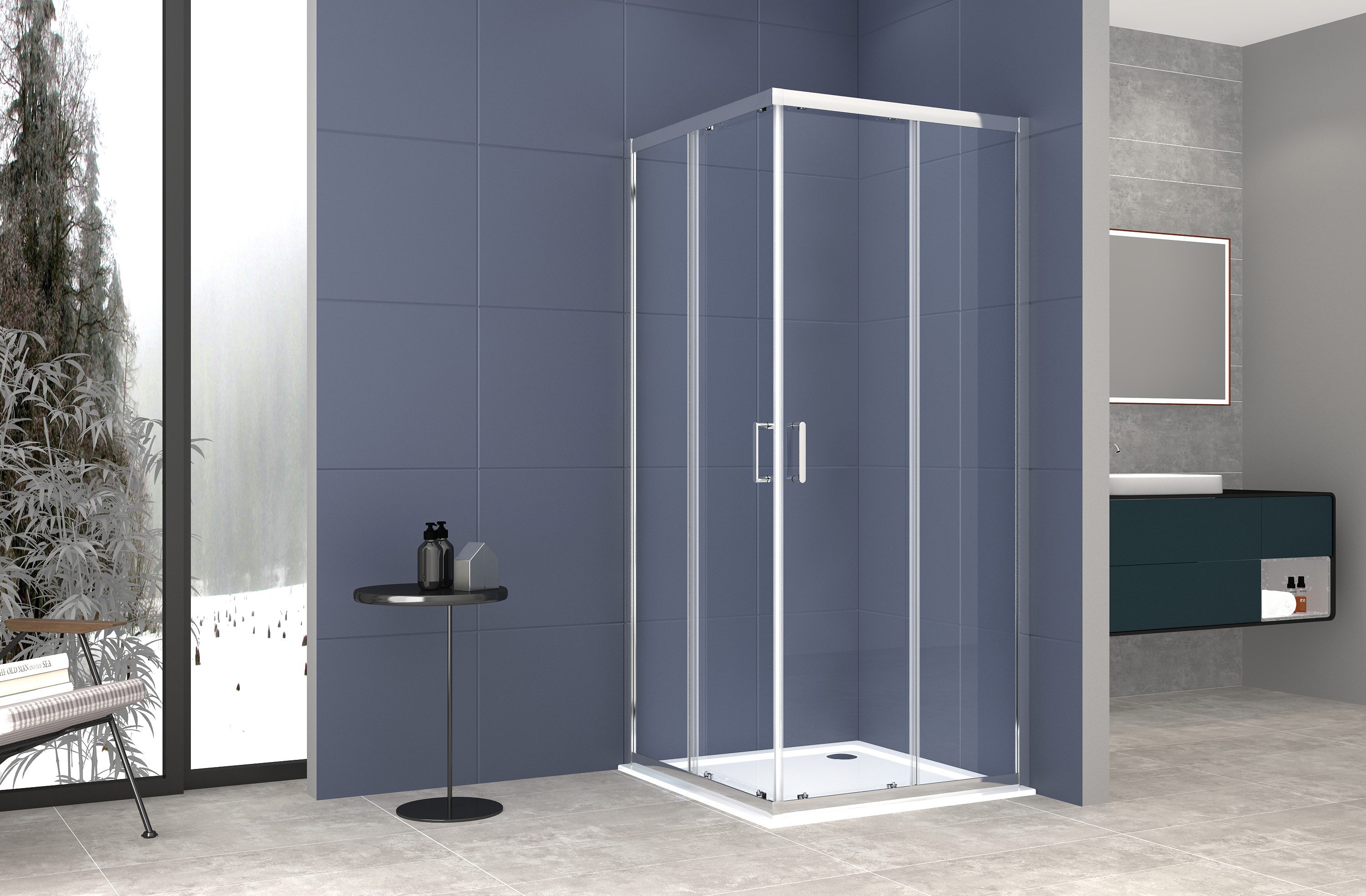 welltime Eckdusche New Trento, BxT: 90x90 günstig online kaufen