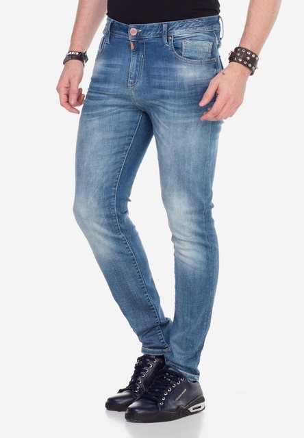 Cipo & Baxx Slim-fit-Jeans mit verwaschenen Look günstig online kaufen