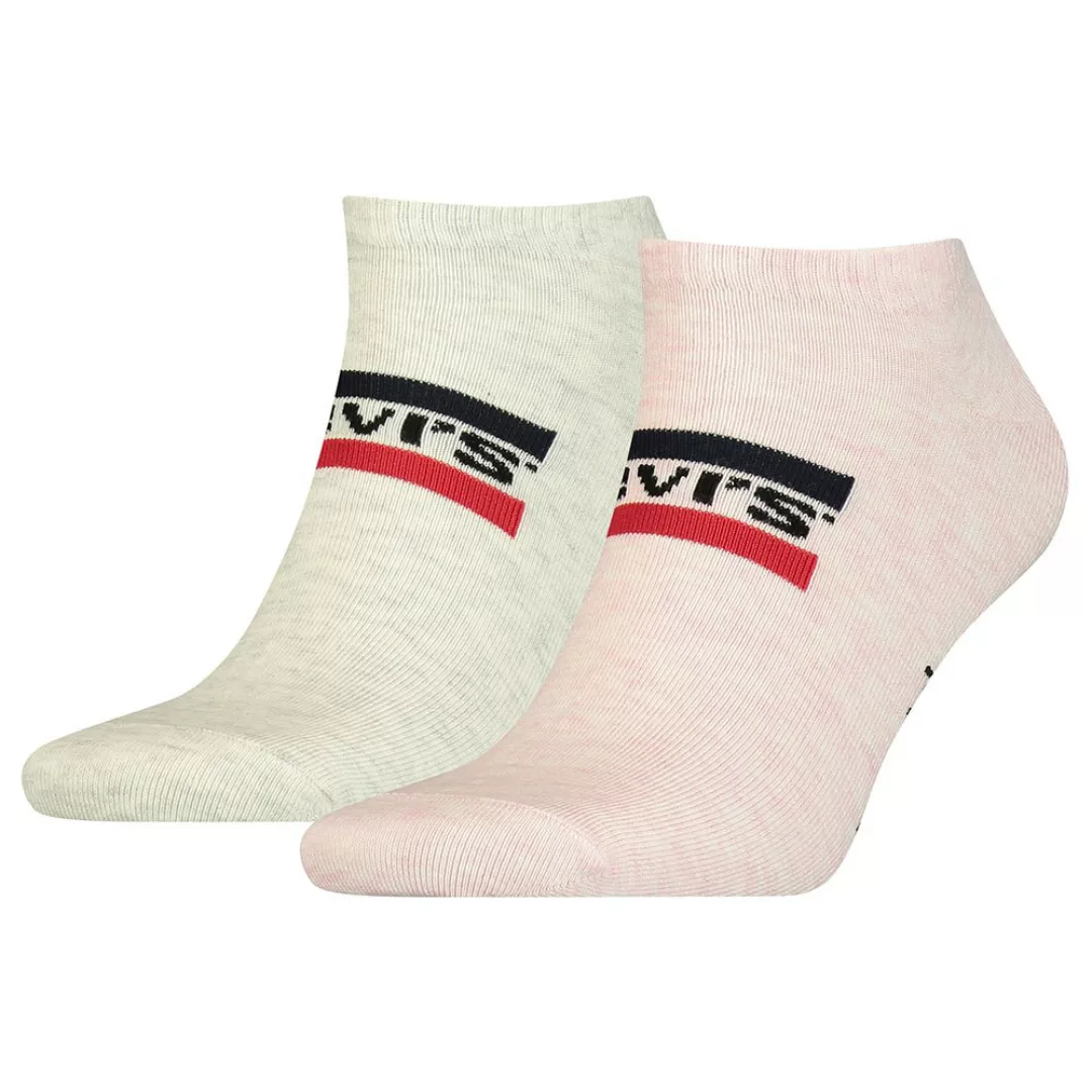 Levi´s ® Logo Low Socken 2 Paare EU 39-42 Pink / White günstig online kaufen