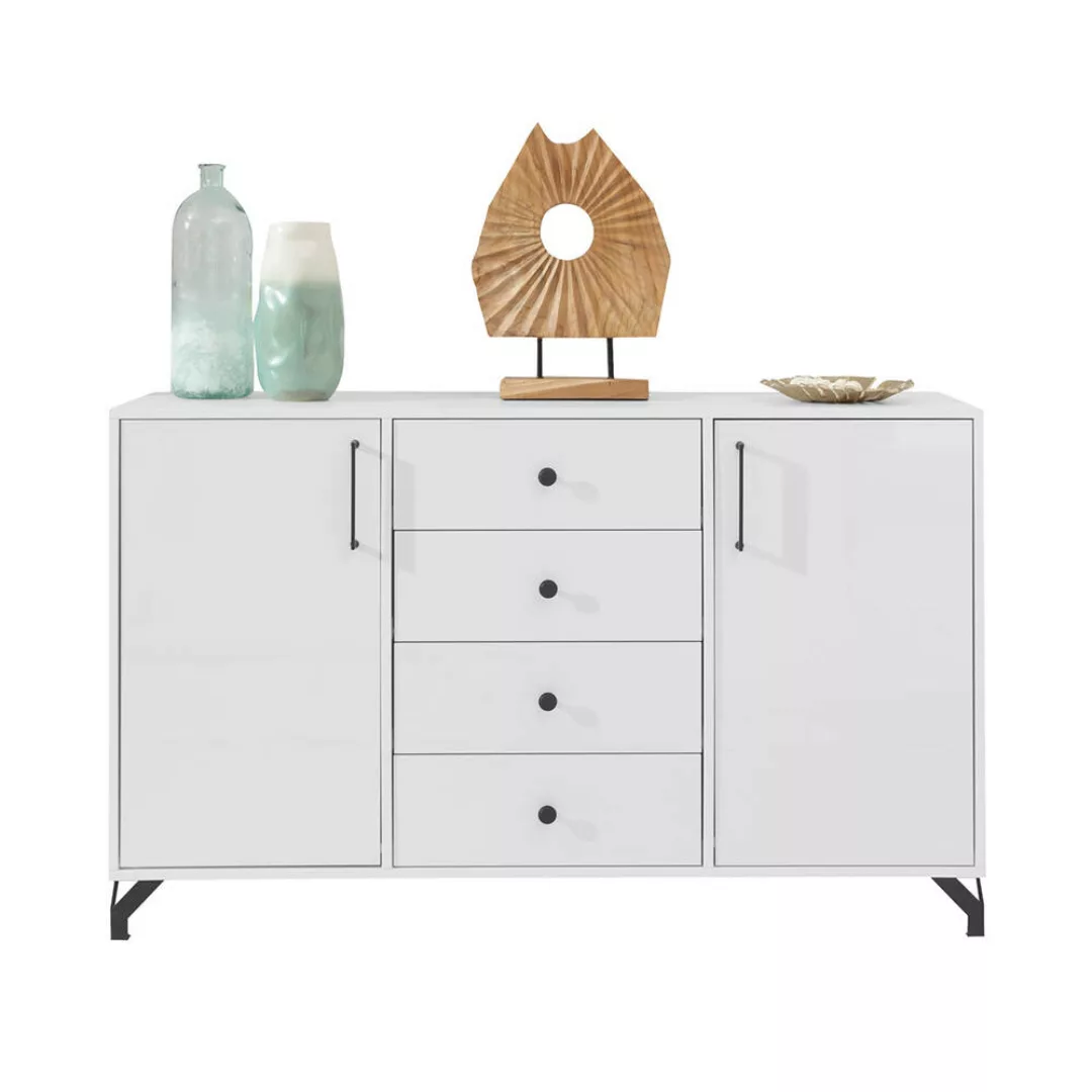 Sideboard mit 4 Schubkästen weiß BEND-133 günstig online kaufen