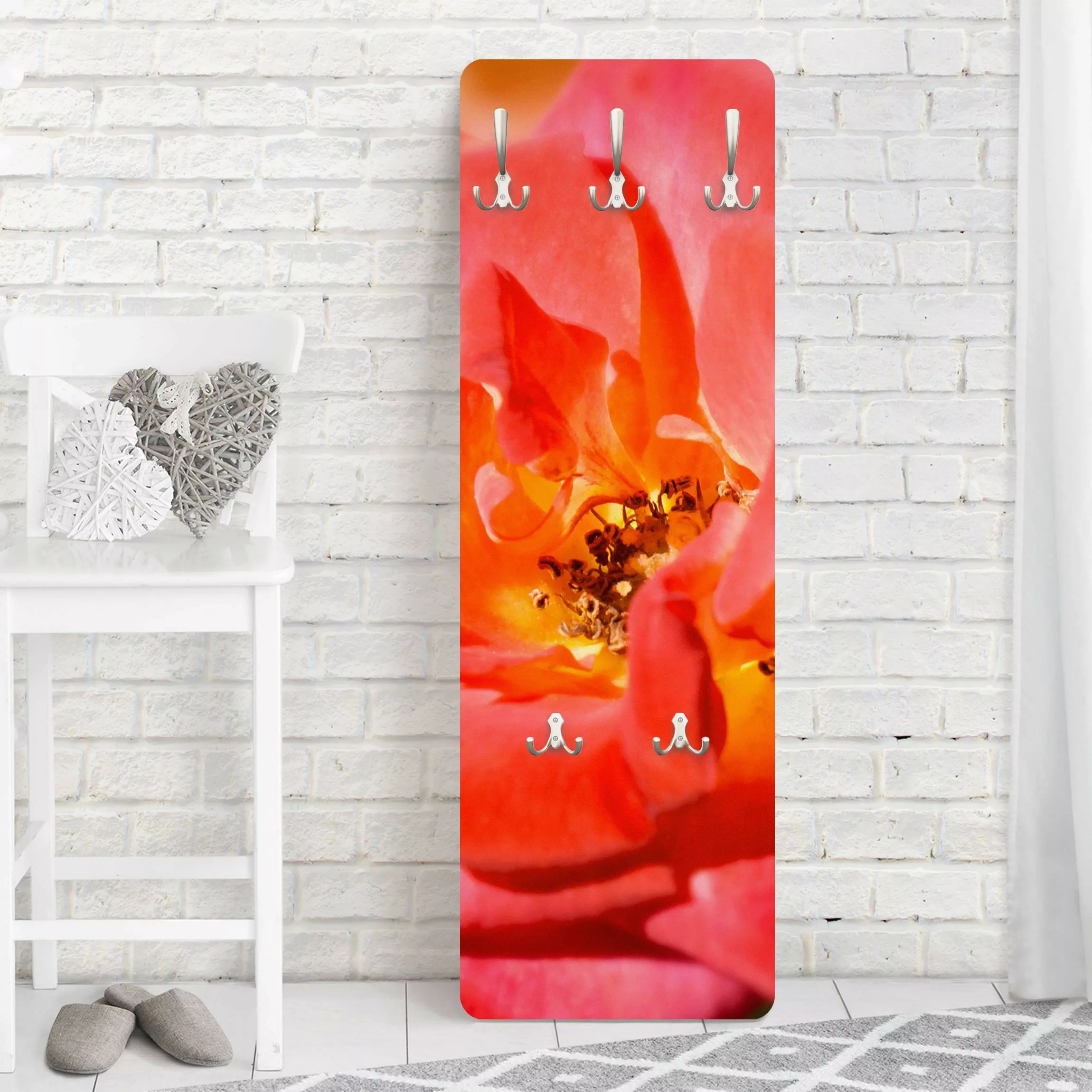 Wandgarderobe Holzpaneel Blumen No.YK19 Shining Rose günstig online kaufen