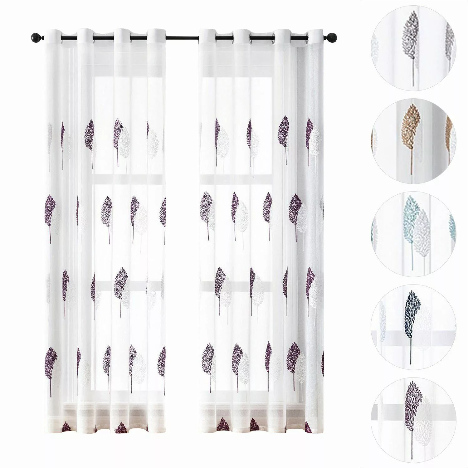 BYSURE Vorhang, Ösen (2 St), transparent, günstig online kaufen