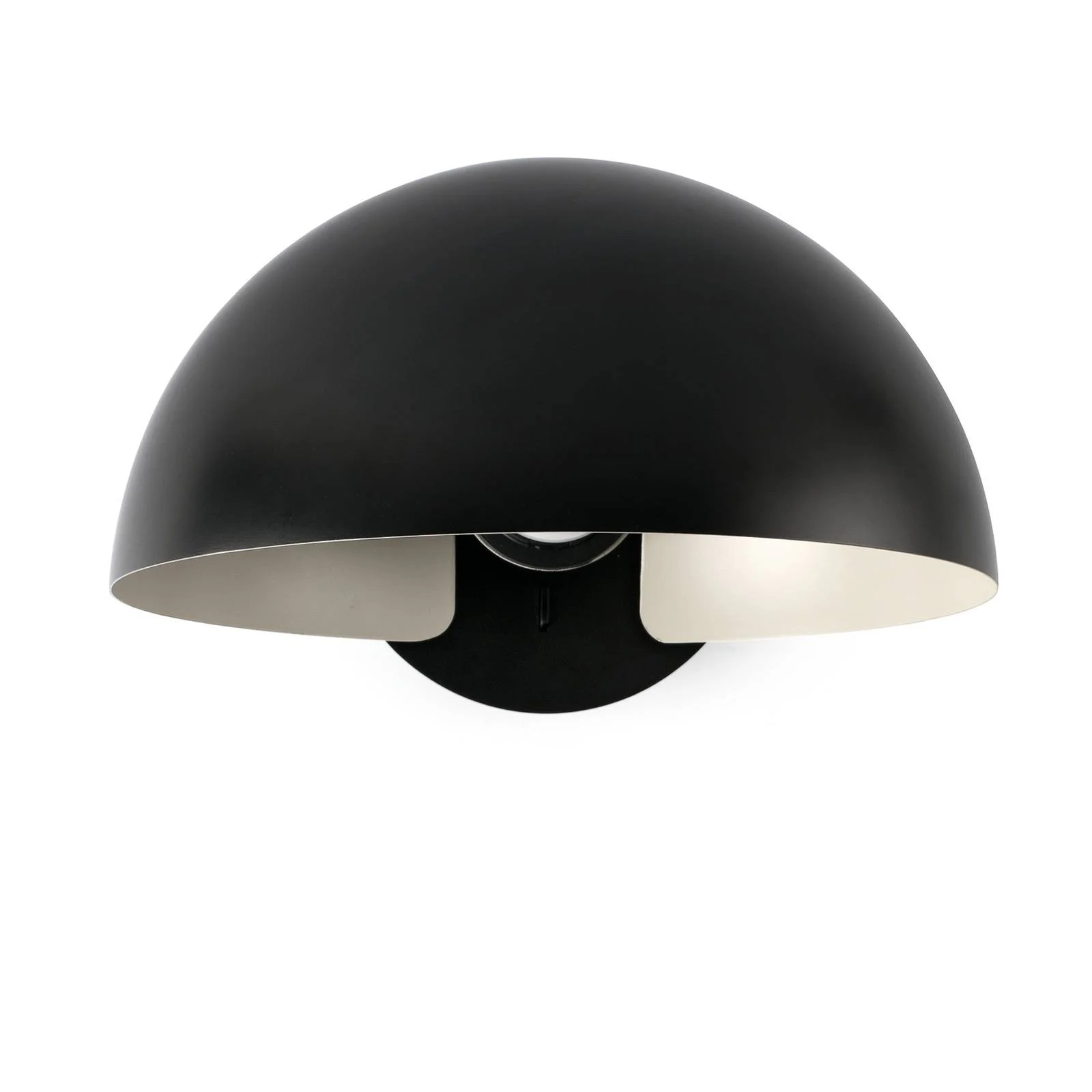 Wandlampe Dominica, schwarz matt, Stahl, Ø 25 cm günstig online kaufen