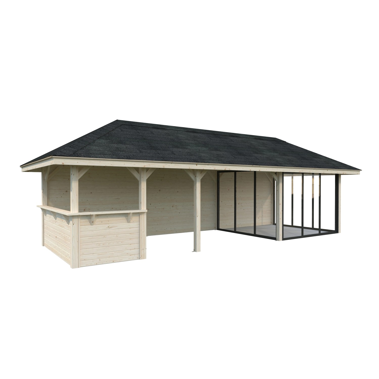 Palmako Pavillon Bianca Set216 Slide Naturbelassen 876 cm x 300 cm FSC® günstig online kaufen