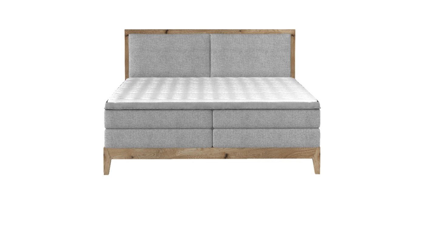Sofa Dreams Boxspringbett Lille, Webstoff, grau, günstig online kaufen