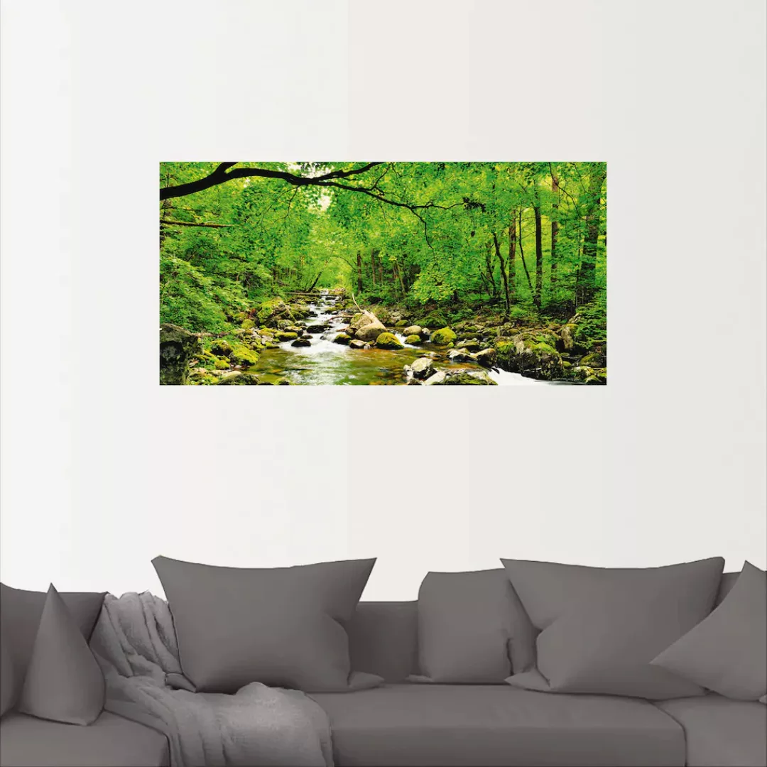 Artland Wandbild »Herbstwald Fluss Smolny«, Wald, (1 St.) günstig online kaufen