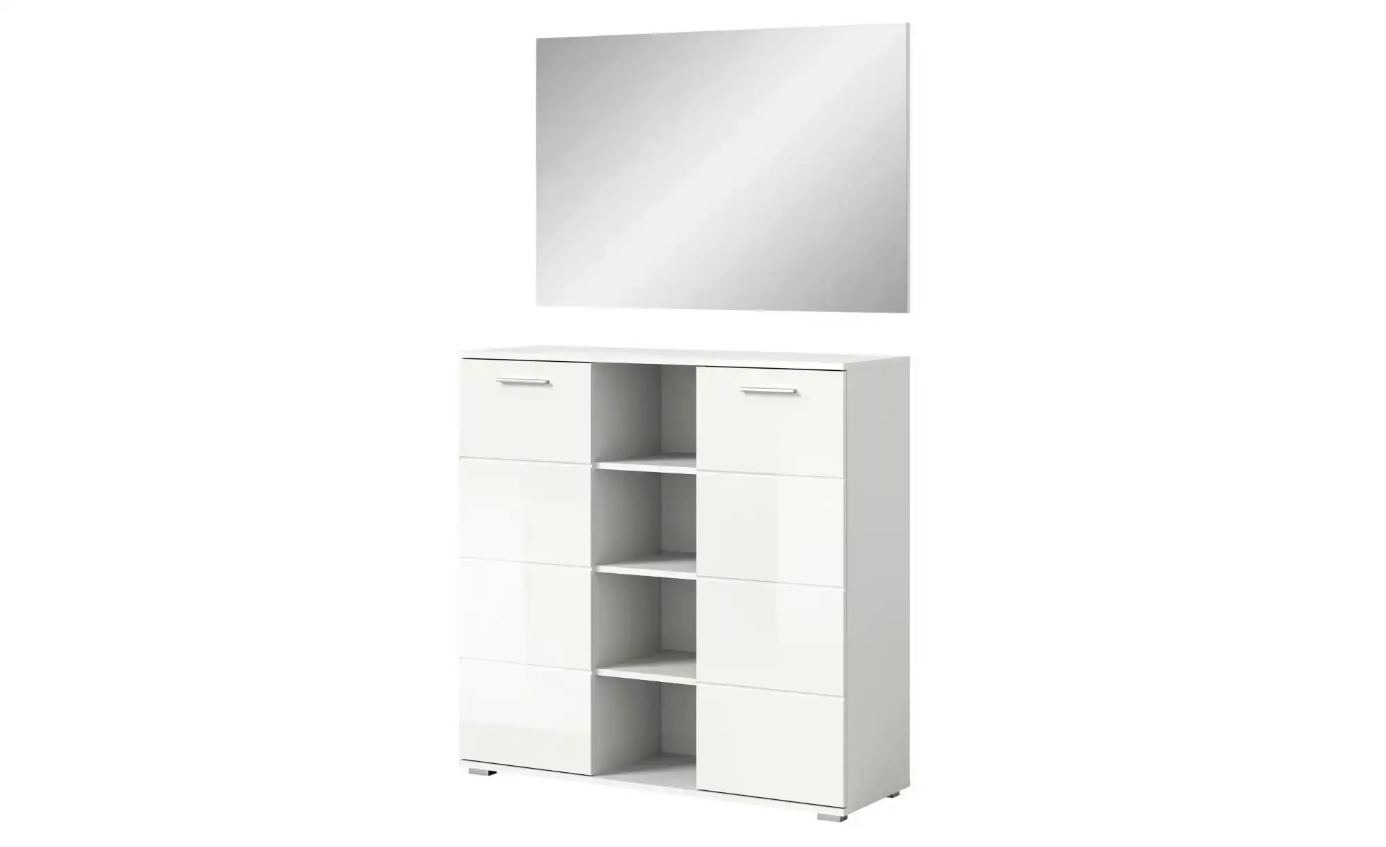 ebuy24 Kleiderschrank Prego Garderobenmöbel Set 2 Teile Hochglanz weiß günstig online kaufen