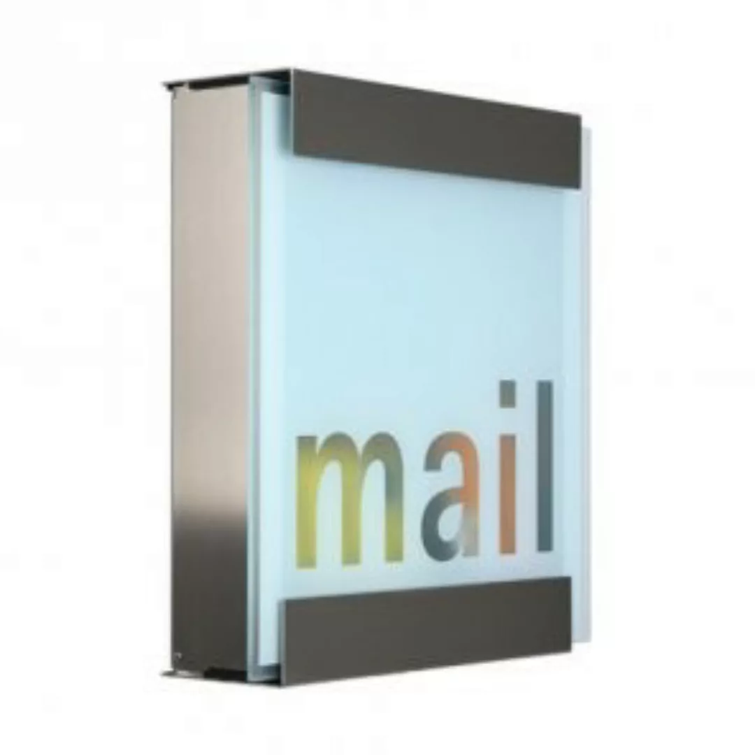 Glasnost Briefkästen Glas bedruckt weiß Mail ohne Beschriftung günstig online kaufen